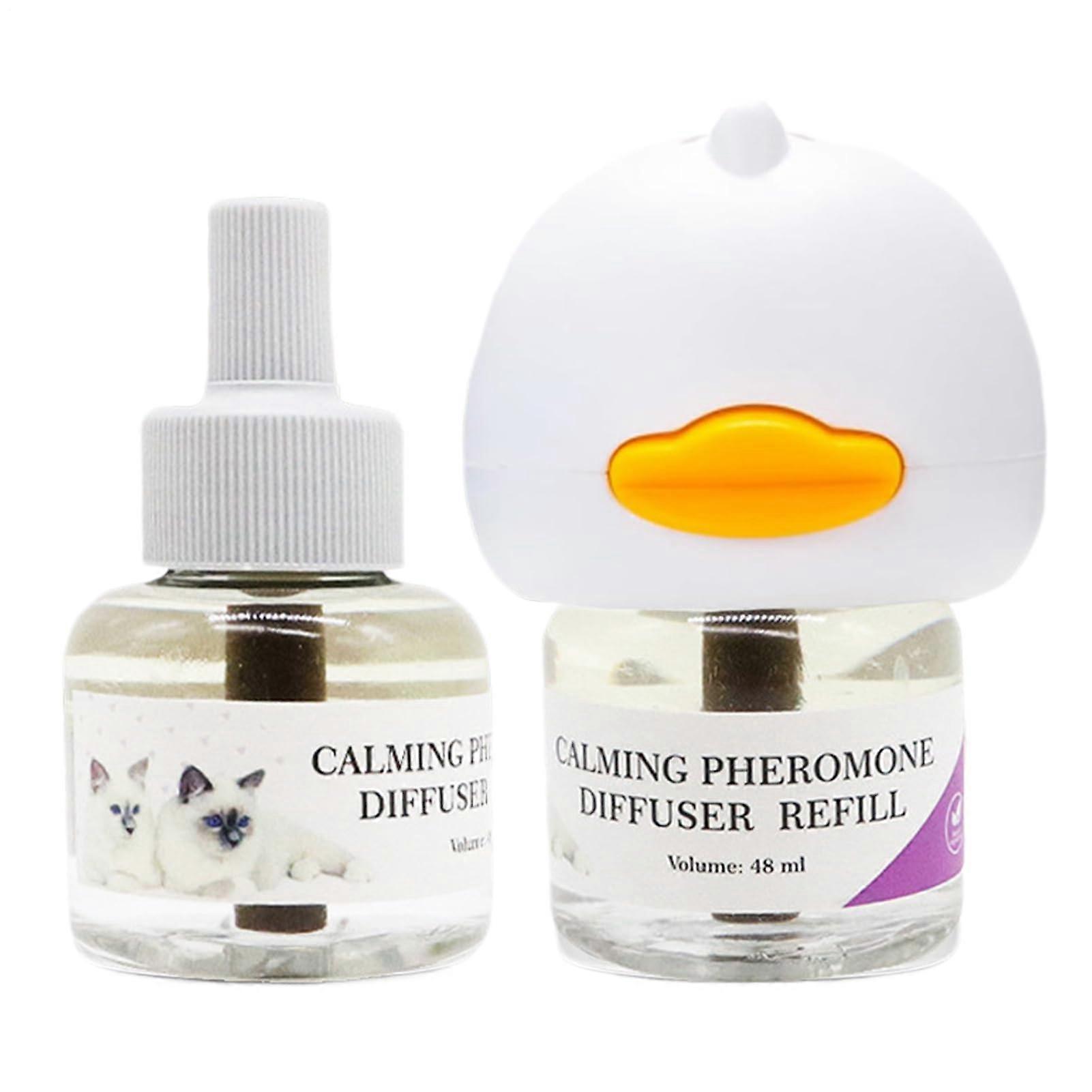 Calming Cat Diffuser 96ml, Multi-Cat Behavior Soothing Plug-In Spray, Portable Travel Use for Kittens and Cats