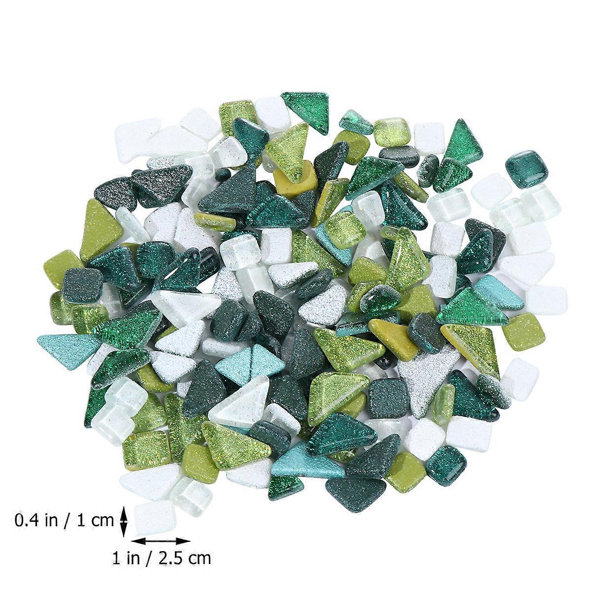 Glitter Crystal Irregular Stones Green White Decorative Materials Smooth Durable Heat Resistant For DIY Crafts Creative Home Decor Projects