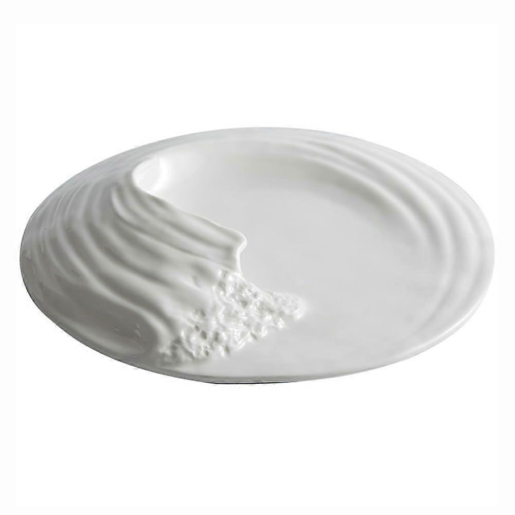 Hailang Stereoscopic Ceramic Tableware, Specially Shaped Flat Plate for Western Cuisine, Quality Cold Dinnerware Set for Hotels (12Piece) Ref: 8847