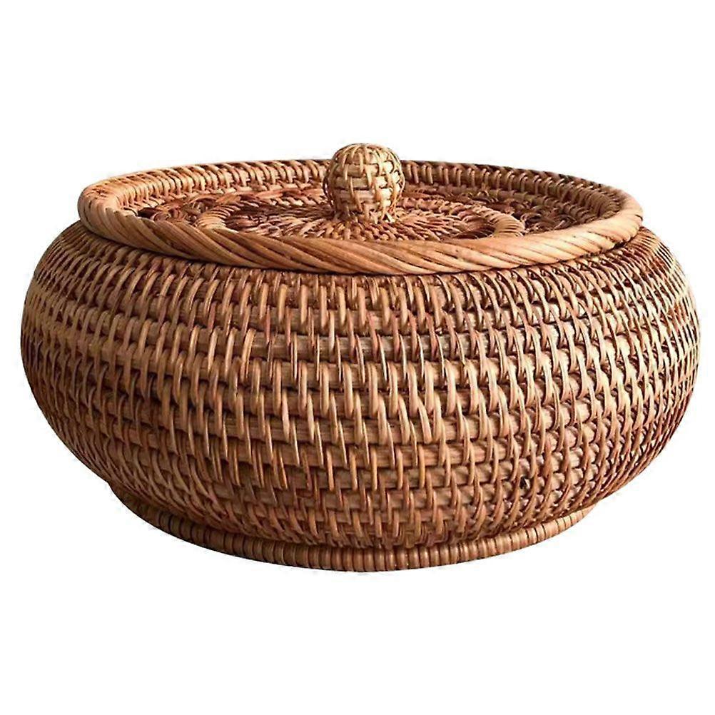Rattan Design Candy Storage Box Handmade Basket Desert Candy Storage Holder