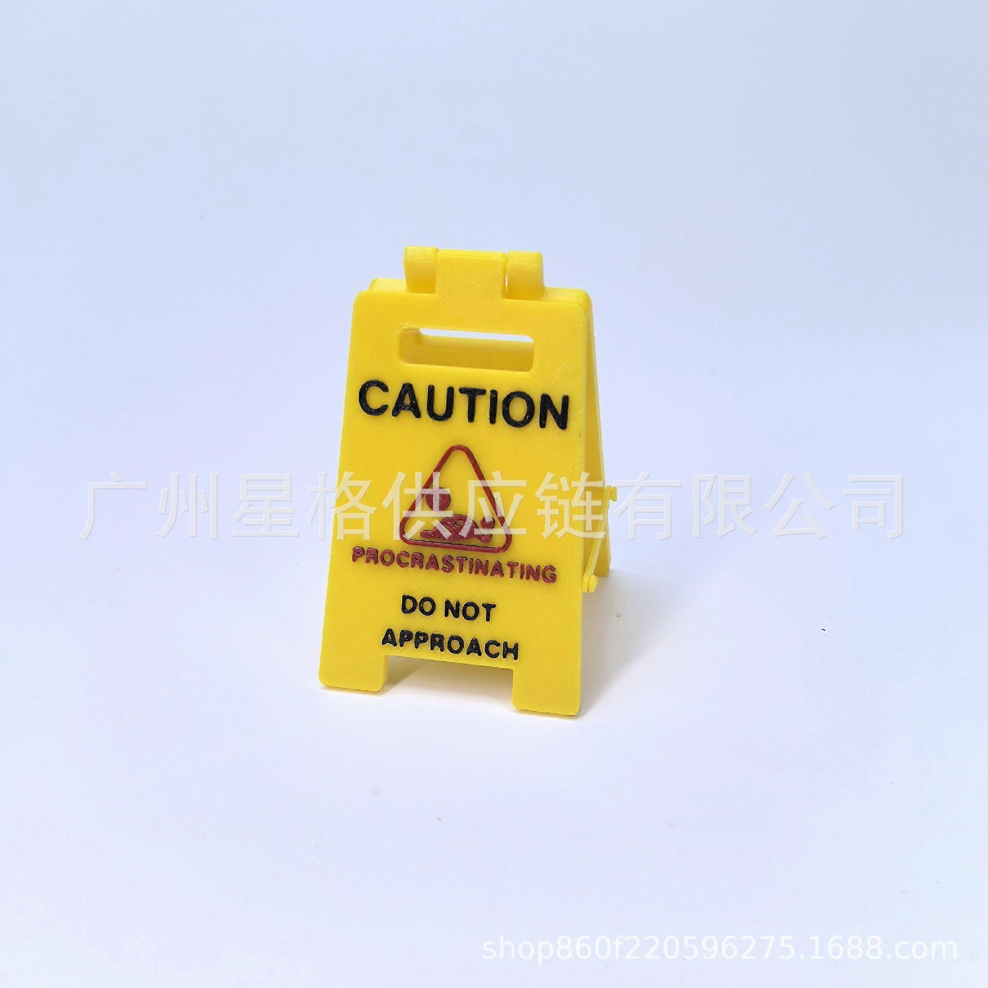 Mini Caution Sign for Desk, Funny Office Caution Do Not Approach Warning Sign Humor Desktop Decoration Supplies for Office Table Bedroom Study Room