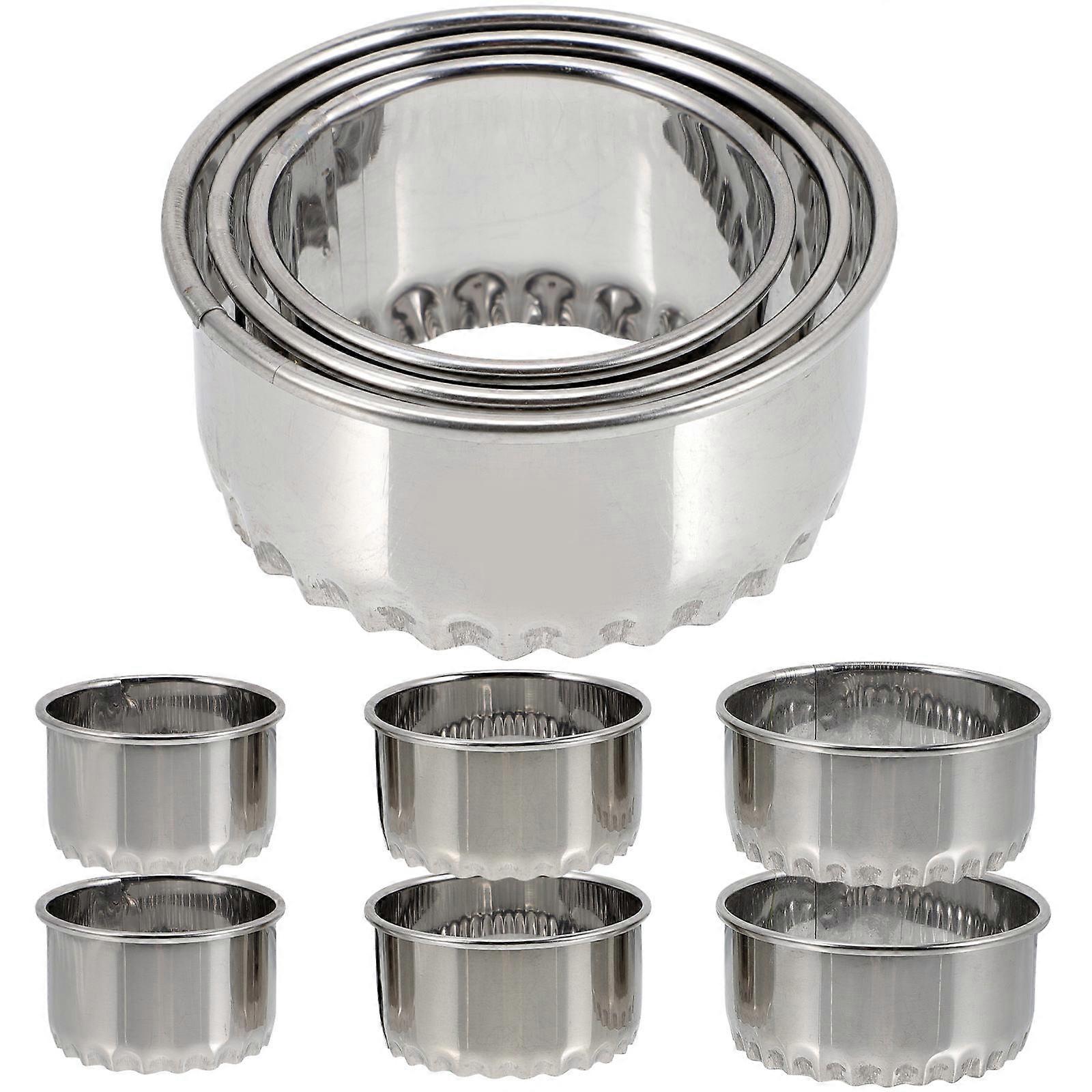 Daily Dumpling Wrapper Mold Stainless Steel Round Making Dumpling Wrappers 9Pcs