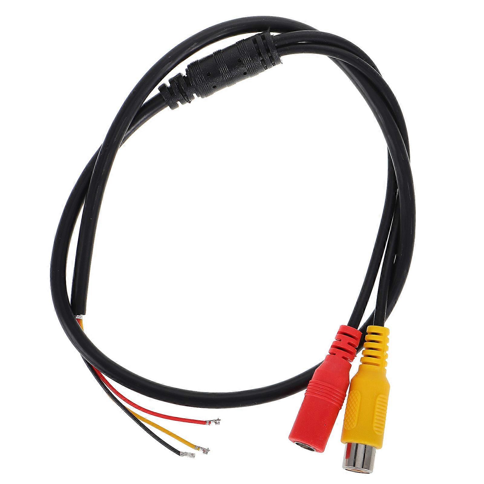 Automotive Rear View Camera Cable with Rca and Dc Head for Bus Tail Line 3-Pin