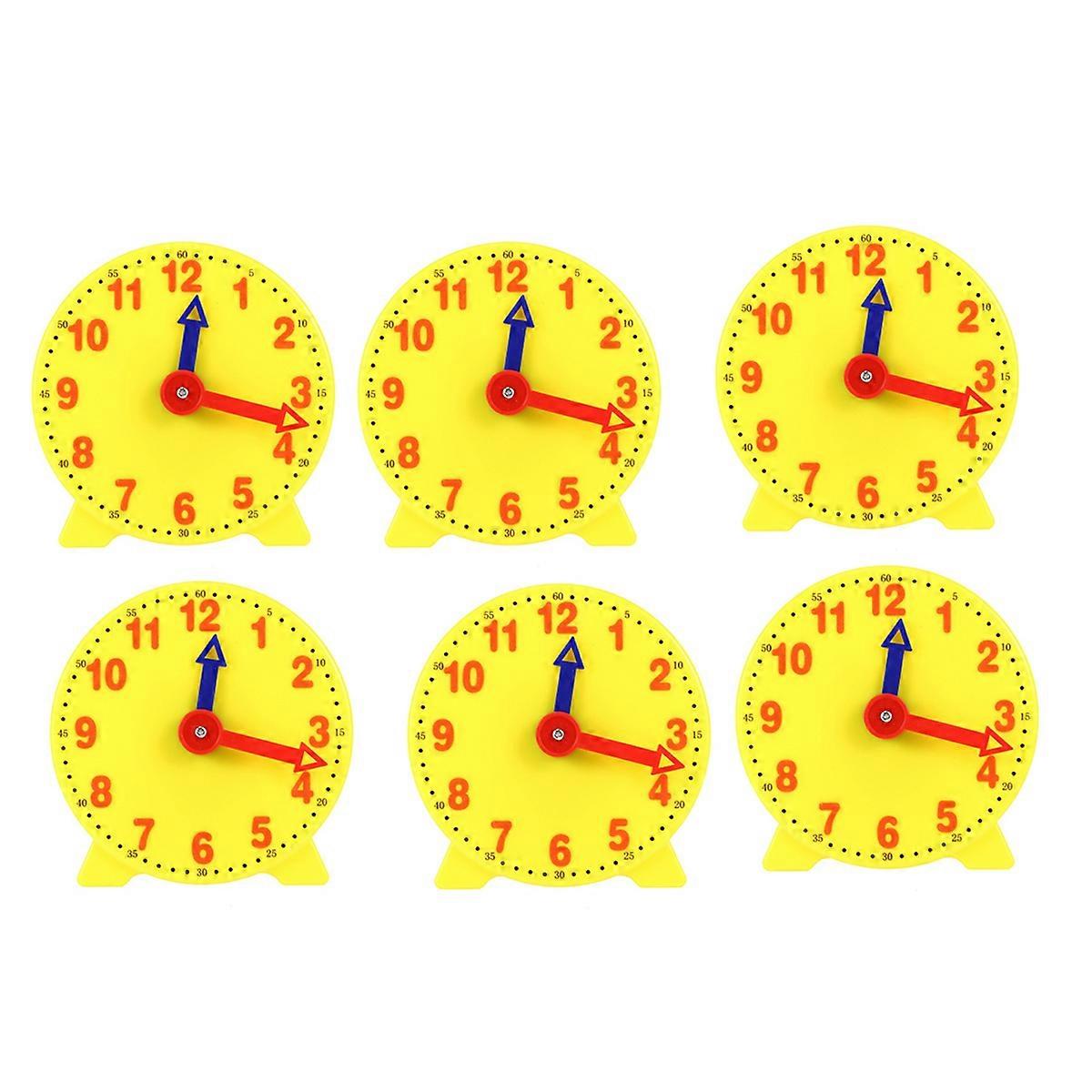 4 Inch Student Learning Clock Time Model Gear Clock 12/24 Hour