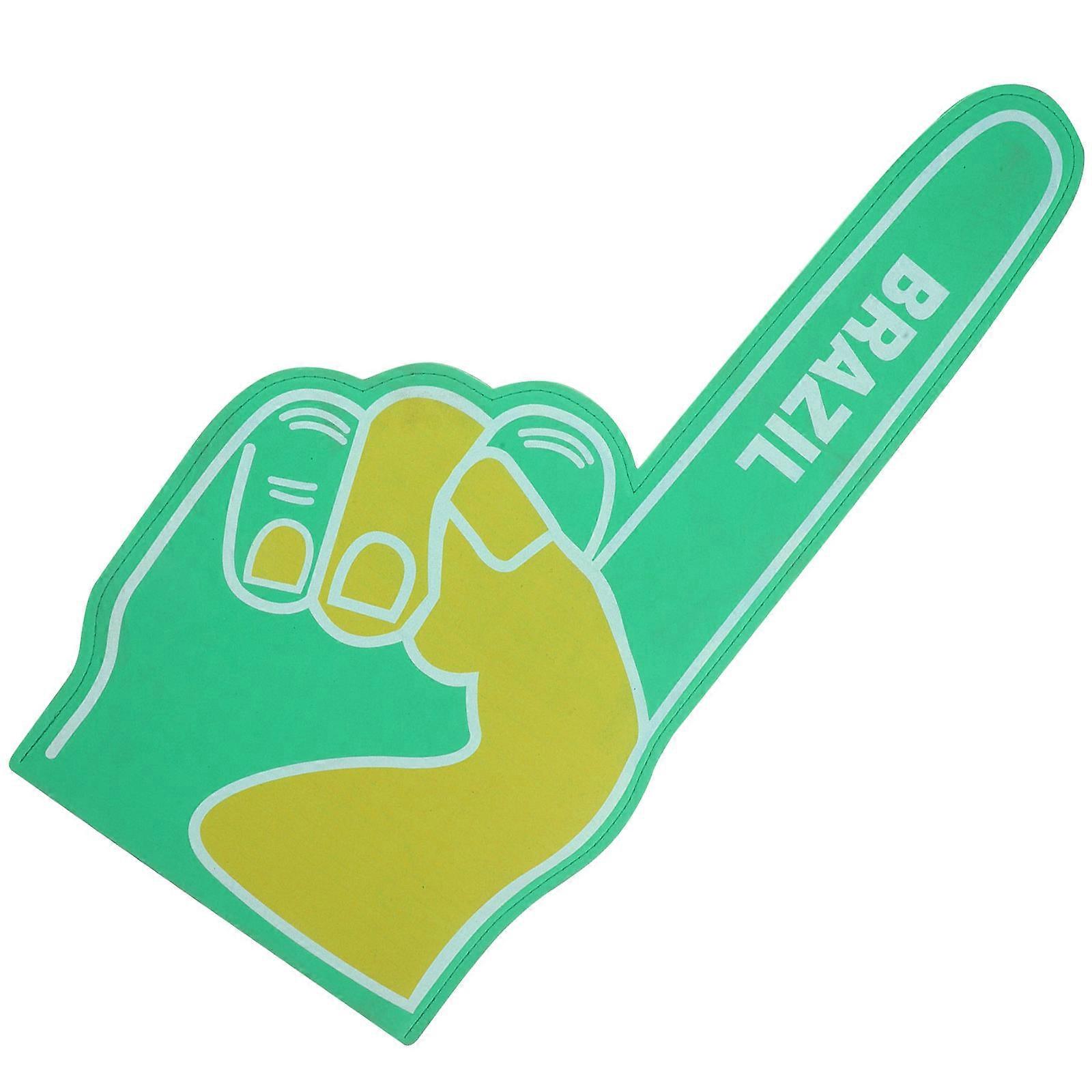 Sports Party Finger Prop Portable Football Foam Finger Team Spirit Display Green 46X23X0.4CM 1 Pair