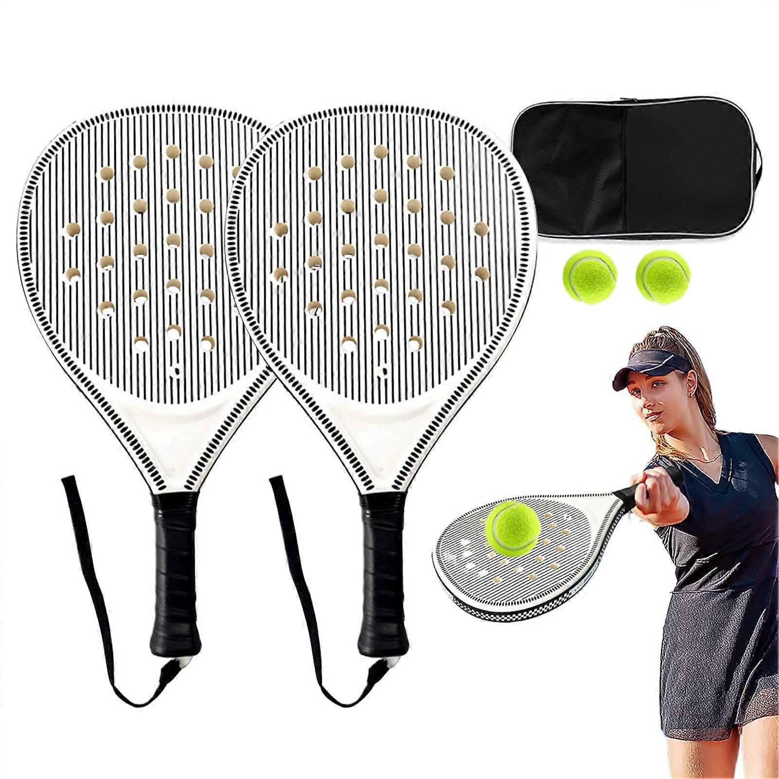 Paddle Tennis Racket, Tennis Paddle, Beach Paddle Game Set, Comfortable for Kids, Adults