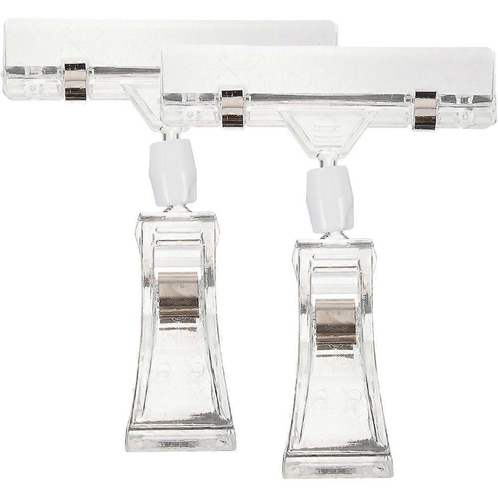 2stk dobbeltsidede klip Merchandise Display Prisklip Drejelige prisklip