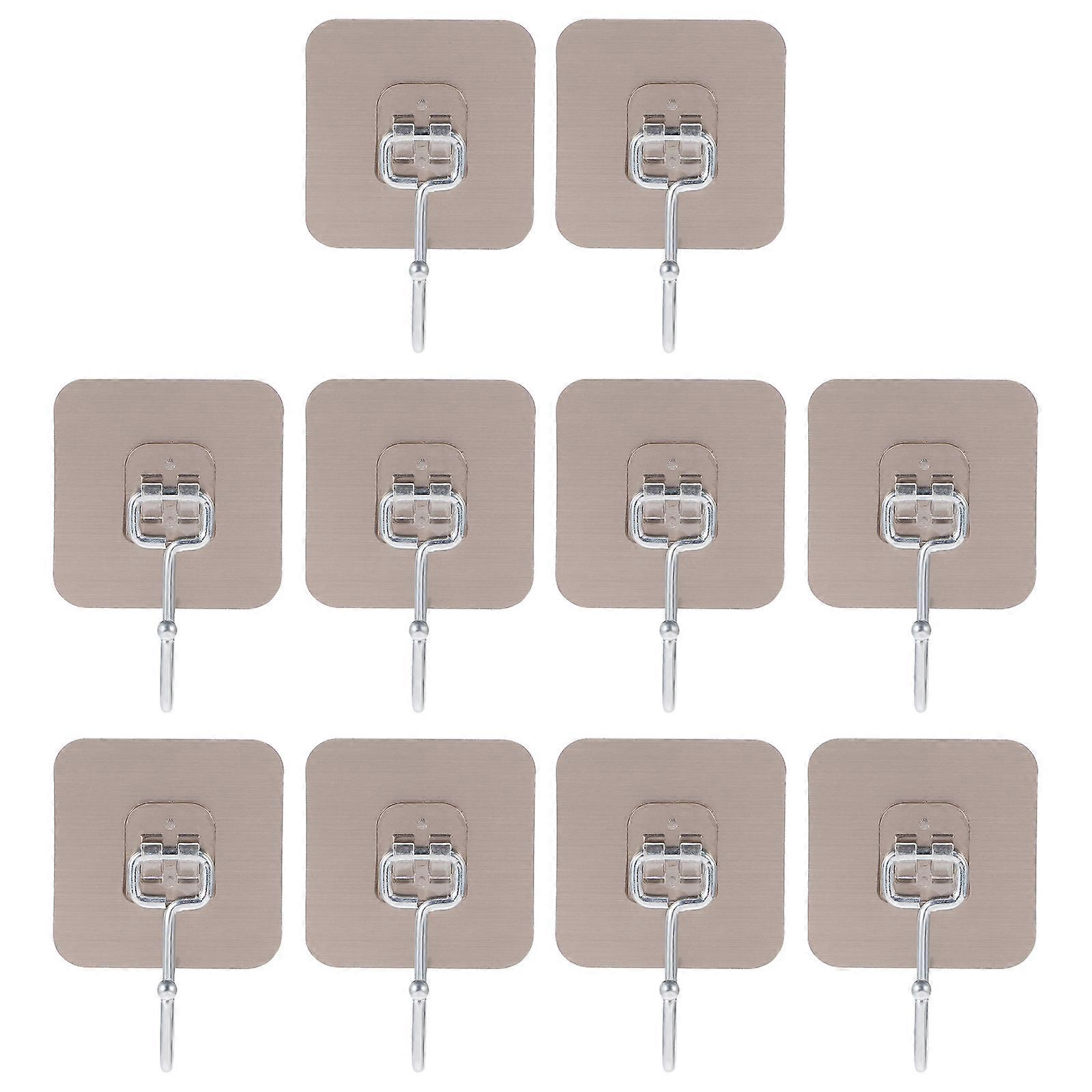 Hanging Hooks Bathroom Towels No Punch Needed Multipurpose Storage 10Pcs