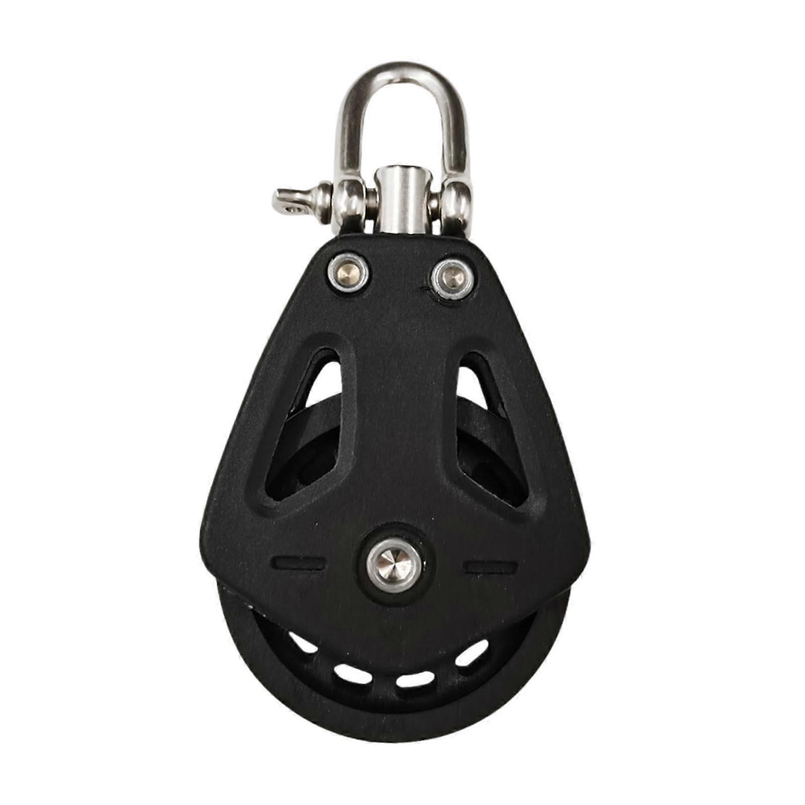 Pulley Block, Swivel Pulley Hardware, Compact Lifting Tool for Sailboats, Swivel Sail Block, Single Sail Pulley