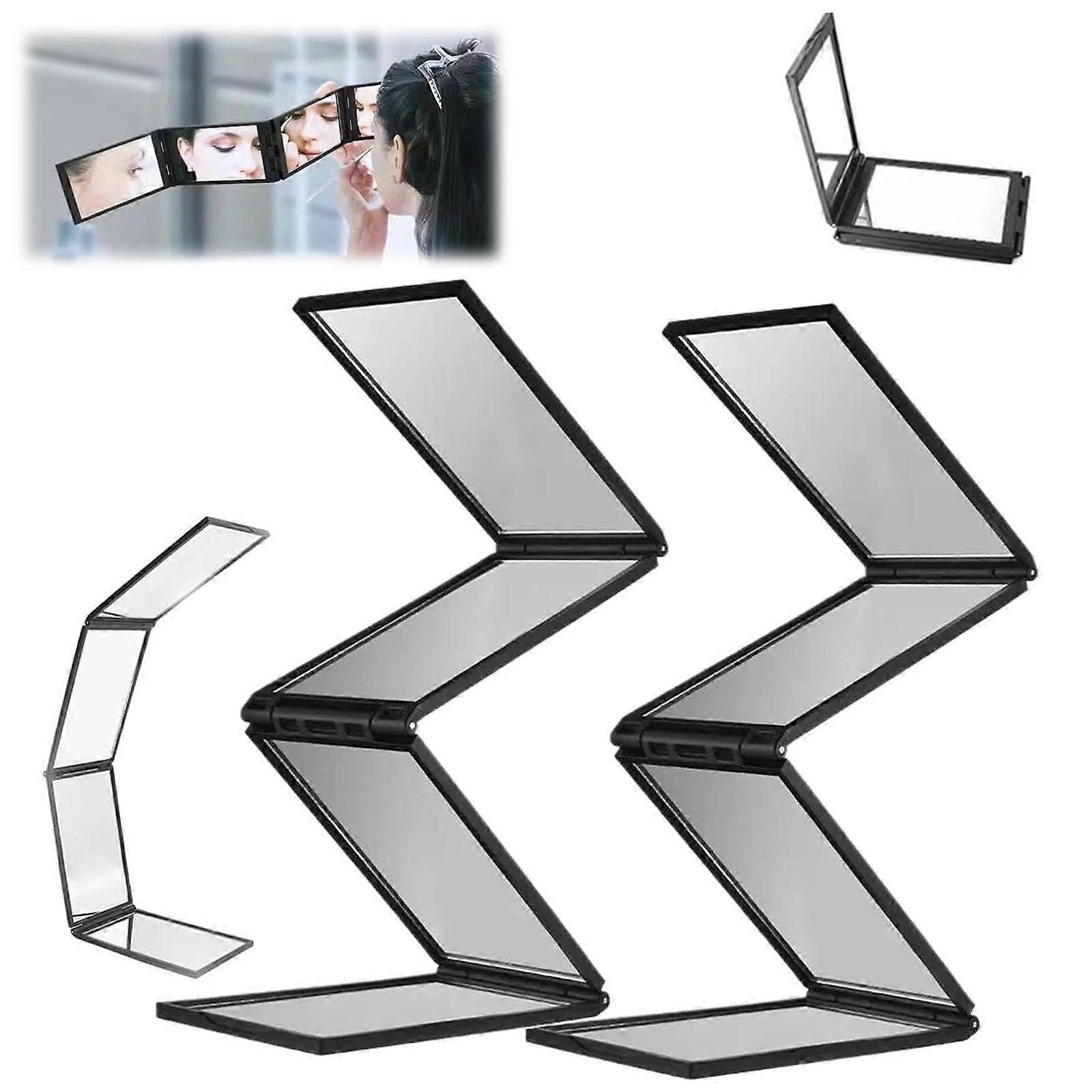 Nishomee 4Sided Folding Mirror for Haircutting, 360° View (2 Pieces)