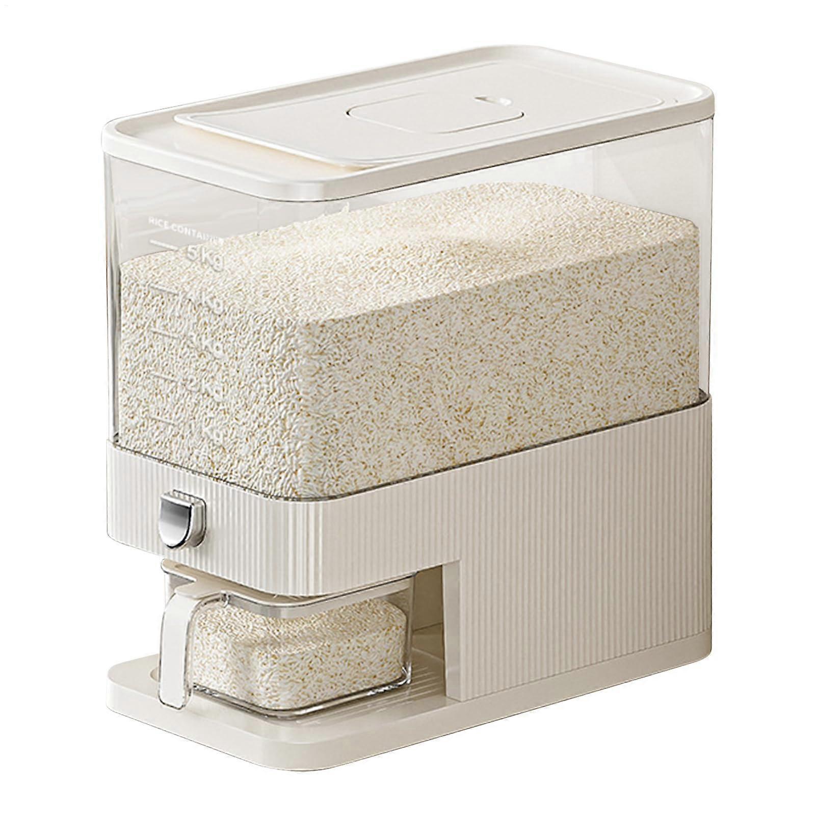 Rice Holder Container, Grain Dispenser Storage, Dry Food Organiser, Moisture Proof Bin