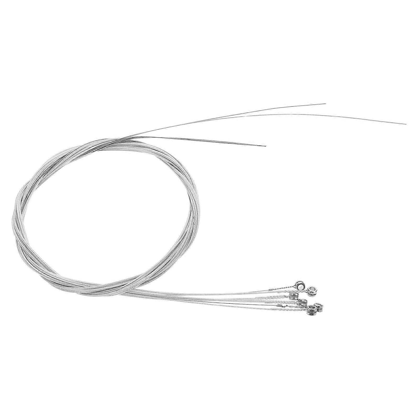 6pcs Silver Plated Guitar Strings for Classical & Acoustic Guitars – Light Gauge, Enhanced Tone, Performance for Beginners and Musicians
