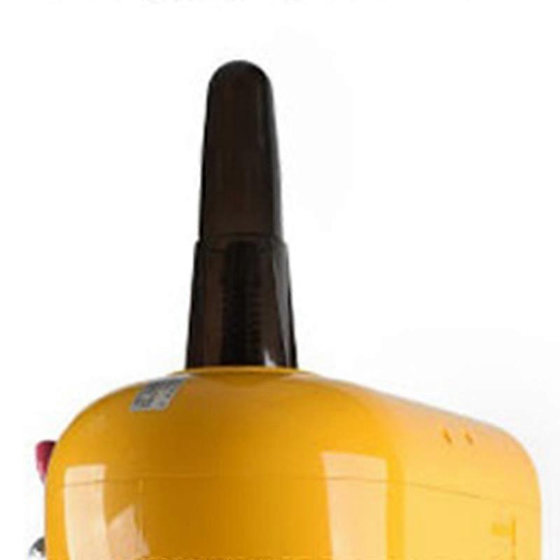 آلة مخروط الثلج أوتوماتيكية كاملة رفع يدوي فولاذي محمول صانع ثلج محلوق للمنزل التجاري أصفر 420x320x900mm / 16.5x12.6x35.4in