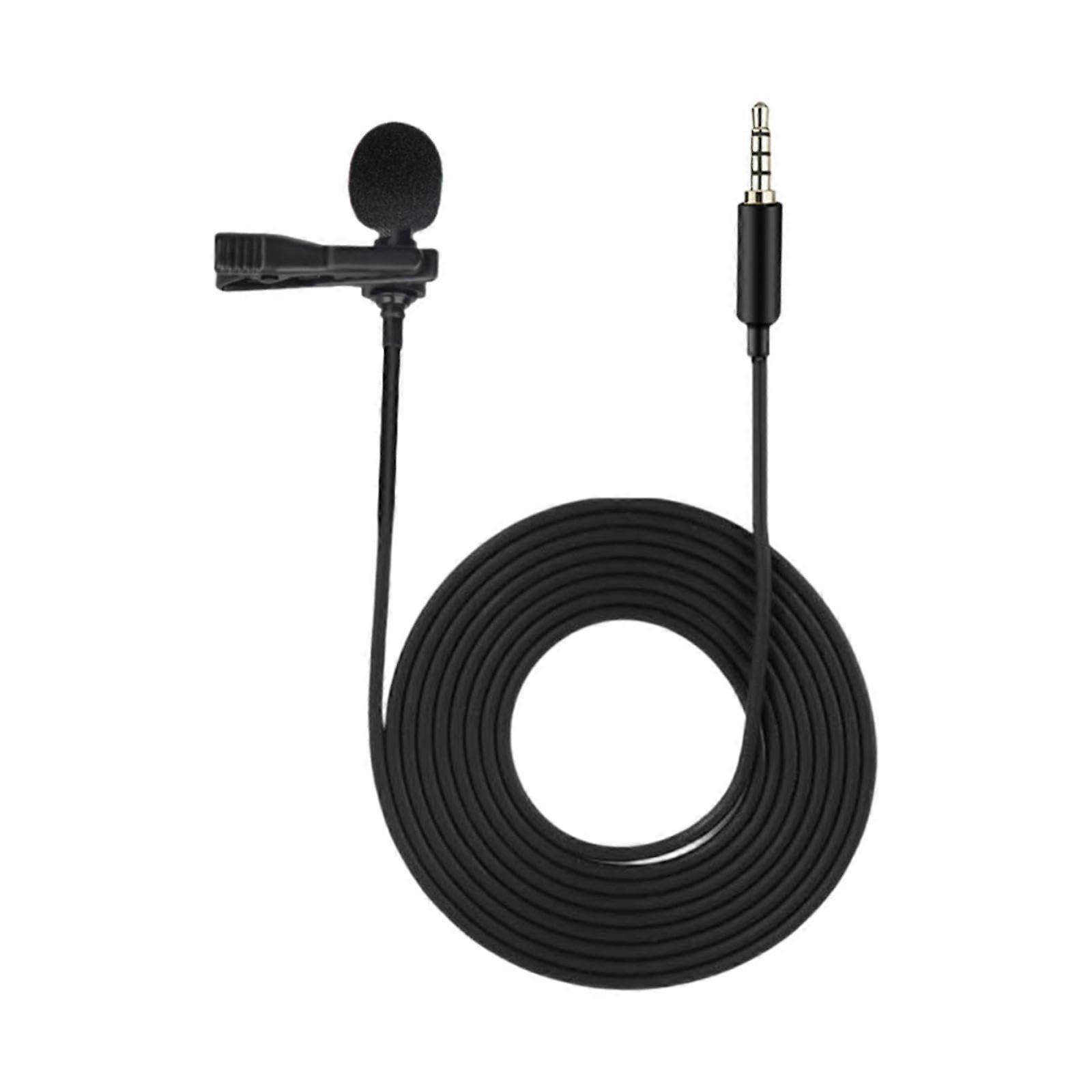 Lapel Microphone with Collar, Mini 3.5mm Jack Microphone for Vloggers and Smartphones, Omnidirectional Audio Capture