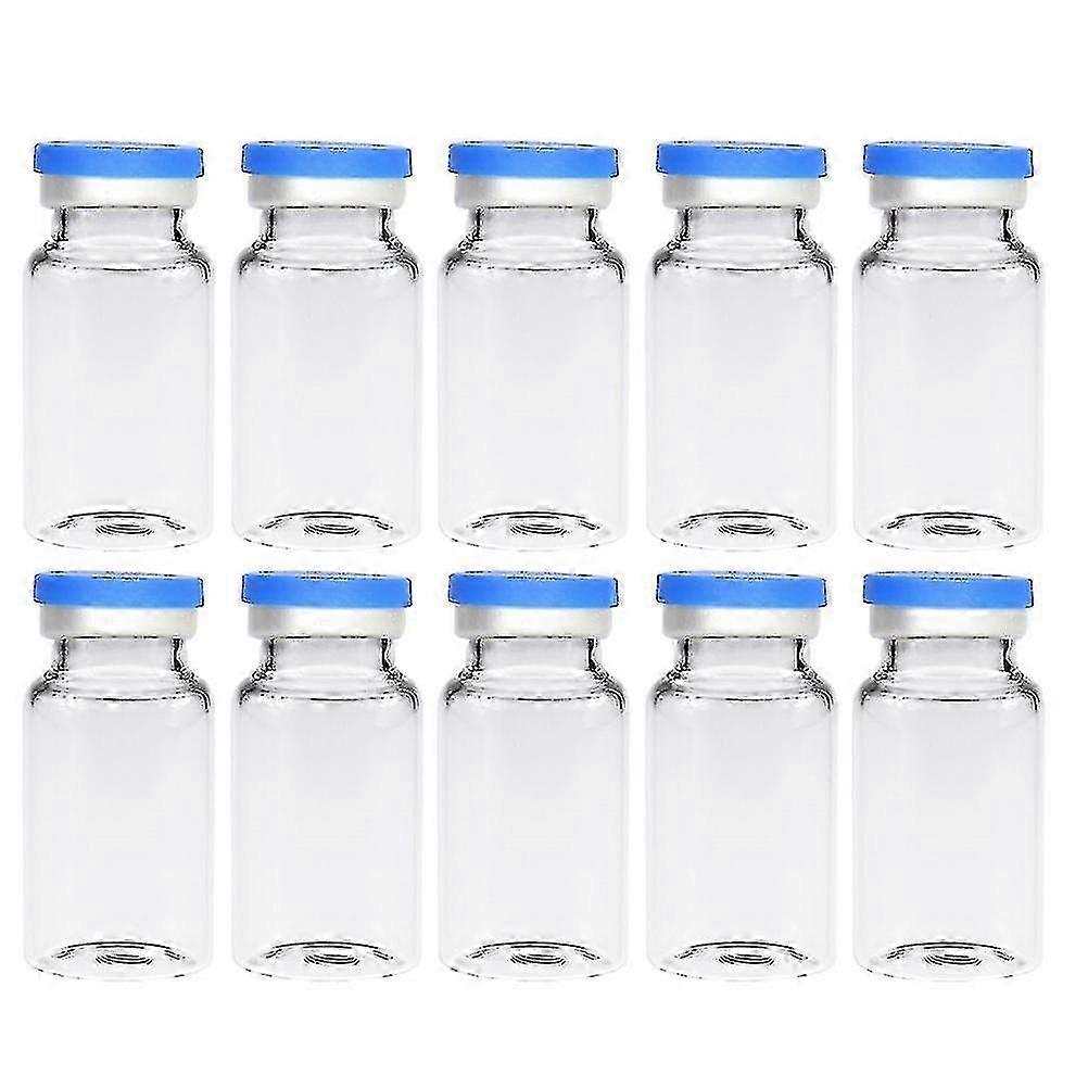 2025 20pcs Clear Vials Durable 10ml Headspace Vials Glass Bottles For Cosmetic Science