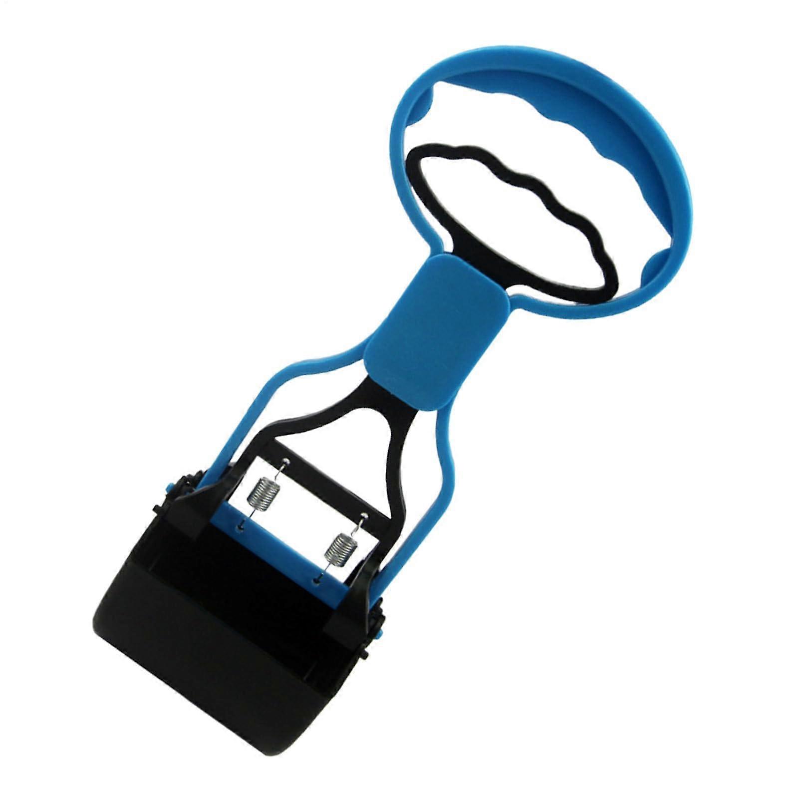Dog Waste Grabber, Pet Pooper Scooper for Dogs & Cats - Non-Slip Portable Waste Picker for Outdoor Use, Camping, Garden, Backyard, and Lawn - Blue