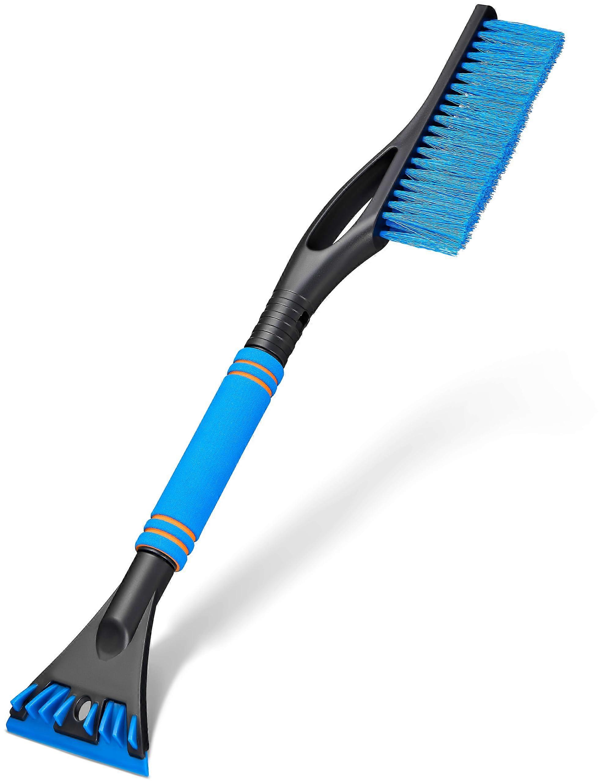 Car Ice Scraper with Broom 2-in-1 Tool for Winter, Frost and Snow Removal, Durable Paint Protection, Compact Design