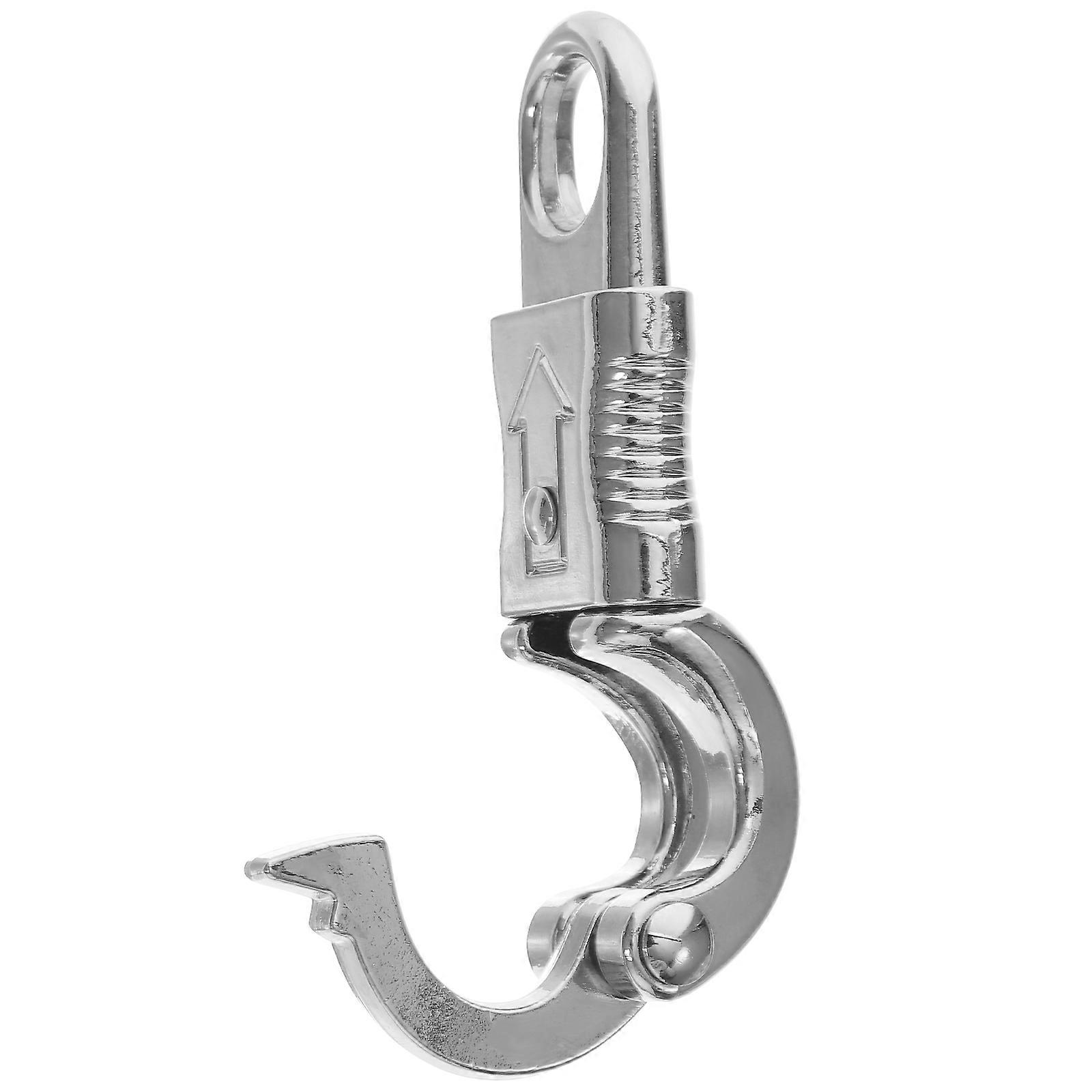 Equestrian Alloy Hook with Quick Release Snap and Fixed Eye for Horse Control and Emergency Situations