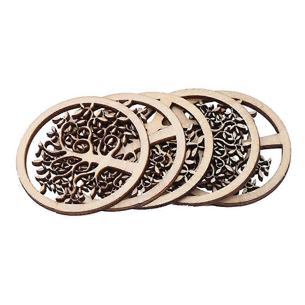 10PCS DIY Wooden Slice Ornaments – Round Life Tree Discs for Crafting, Art Projects, Scrapbooking & Decorations – Smooth Surface