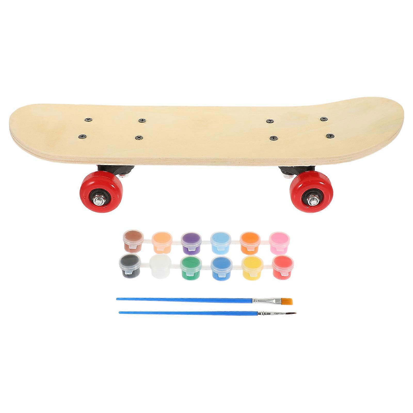 גרפיטי סקייטבורד לוח לא גמור לילדים ומבוגרים חומר DIY 1 סט