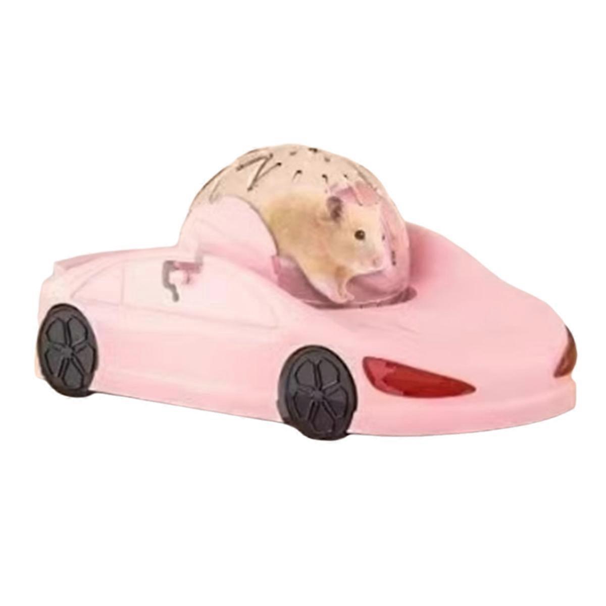 Silent Fitness Wheel Toy Vehicle for Small Pets, Hamster Running Ball Funny Transparent Ball, Pink