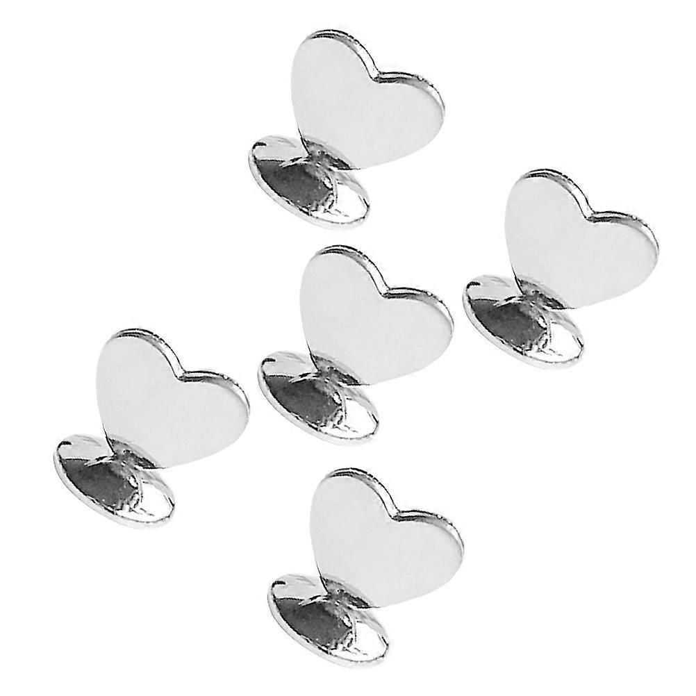 Table Card Clips Heart-Shaped Paper Clip Memo Display For Baby Shower 5Pcs