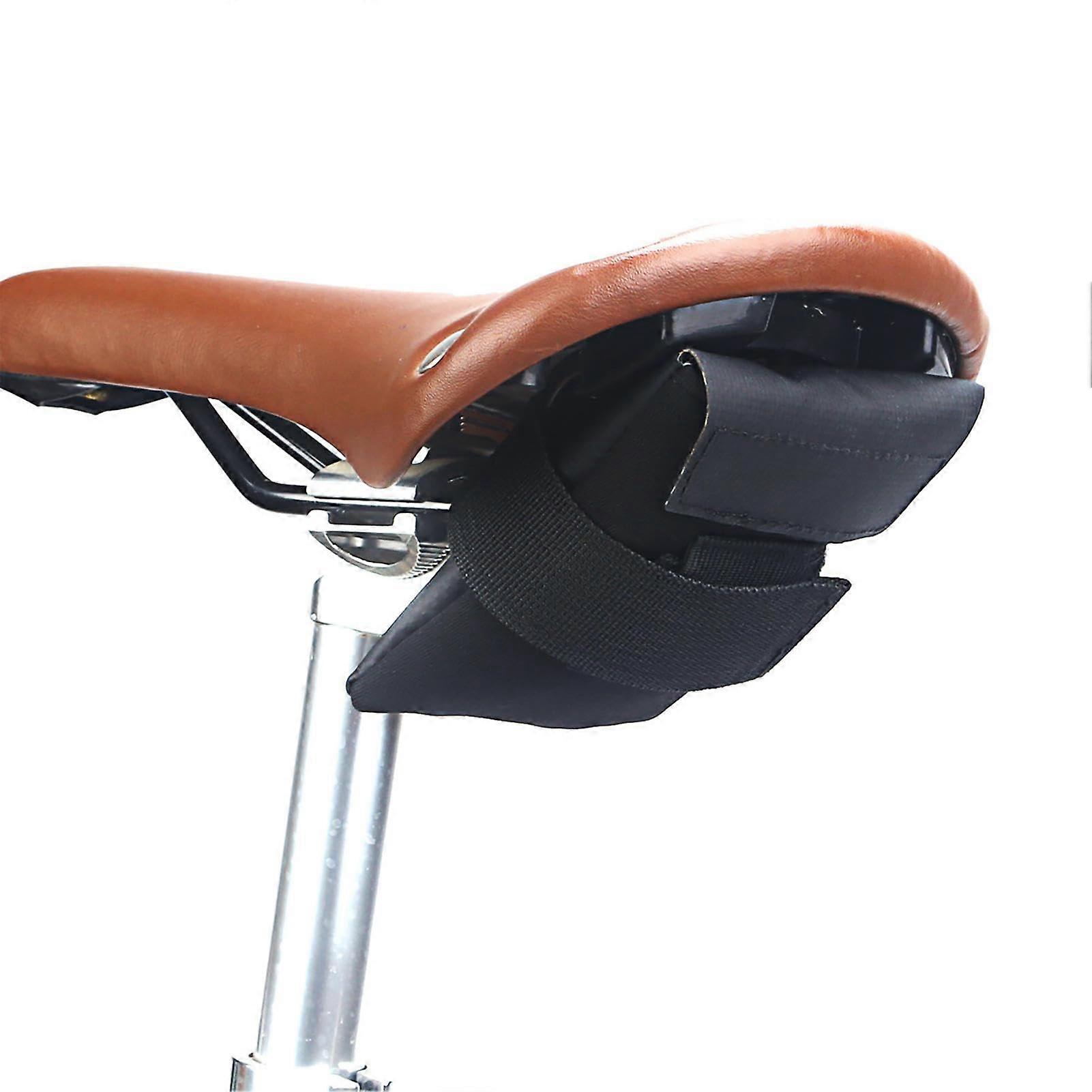 Compact Bicycle Saddle Bag, Under Seat Mini Bag for Bikes, MTB, EV, Black