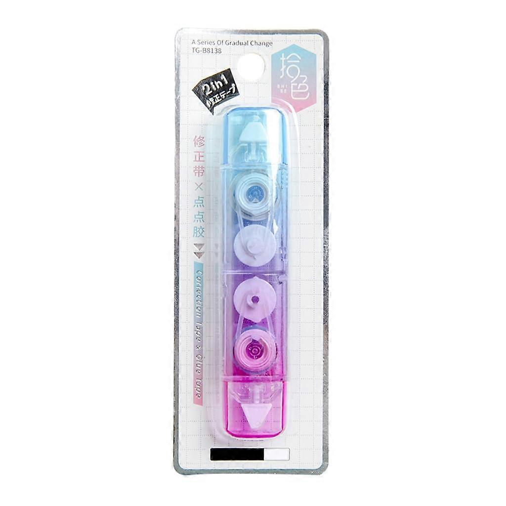 Two-In-One Correction Tape And Glue - White-Out Tape, Tear-Resistant, Dual-Function School Supplies For Students