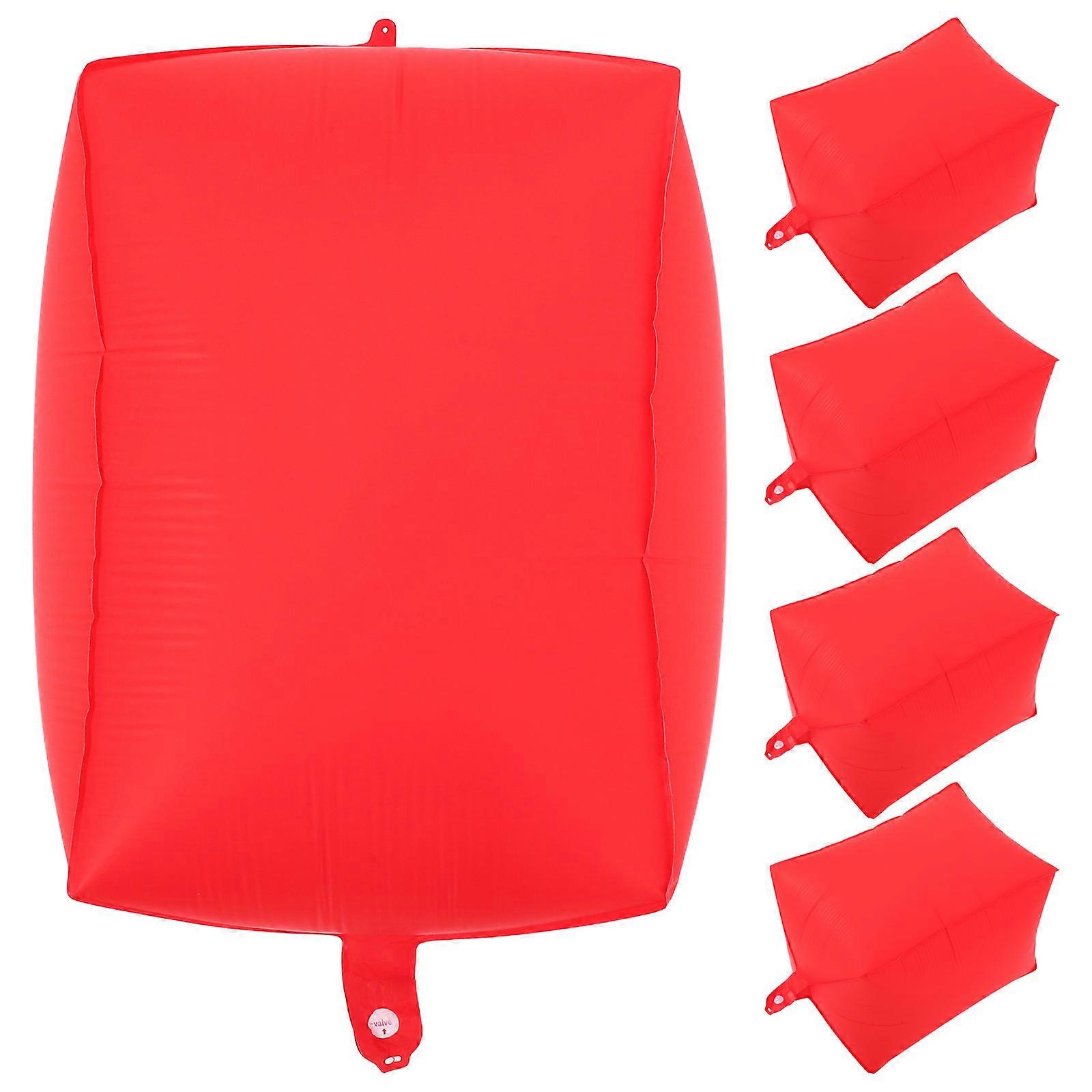Square Balloon for Party Inflatable Decorative Party Inflatable Red 73.00X28.50X28.50CM Writable 5Pcs