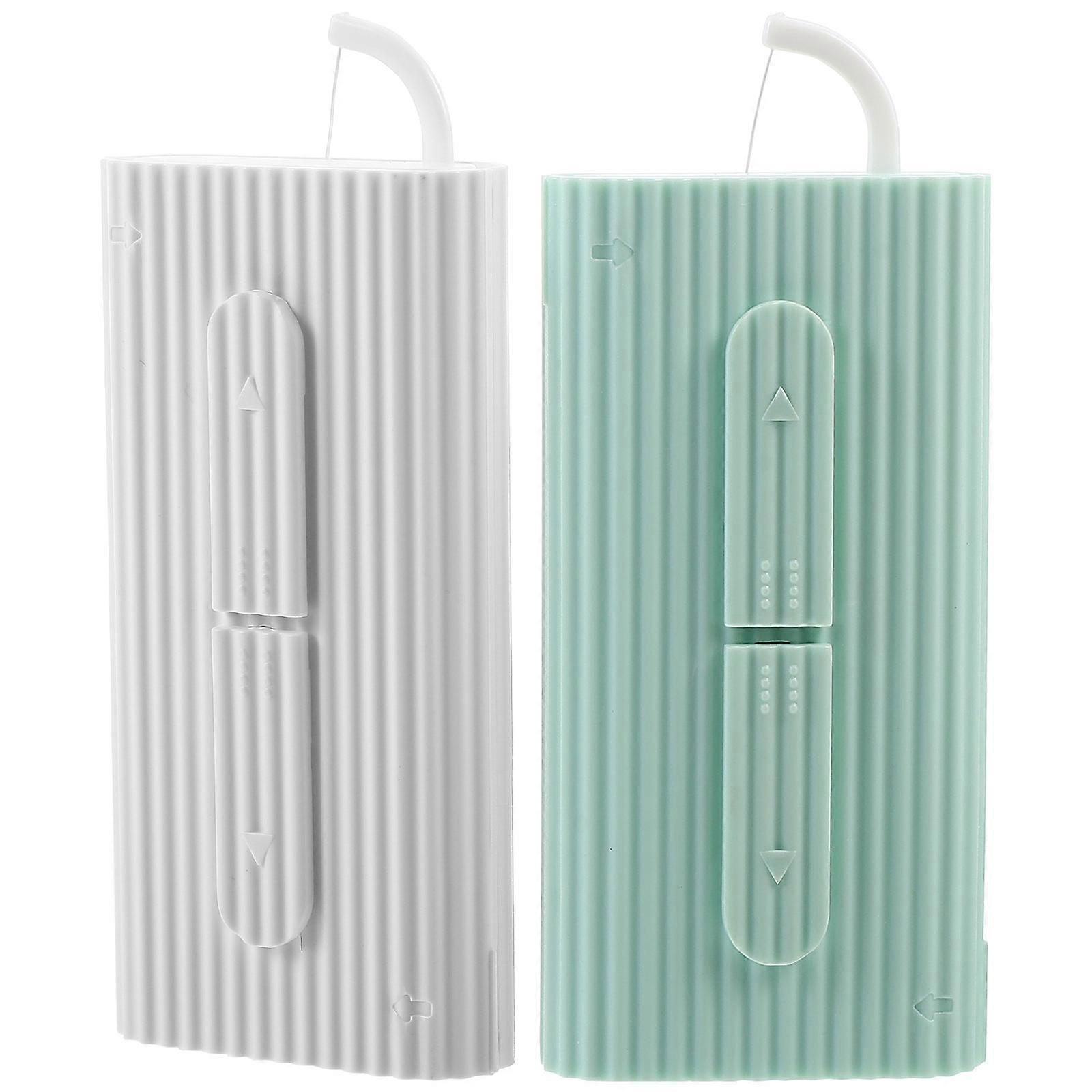 Portable Flosser Convenient Teeth Dental Plaque Removal Green 8.50X4.20X1.50cm Protect Oral Health 2Set