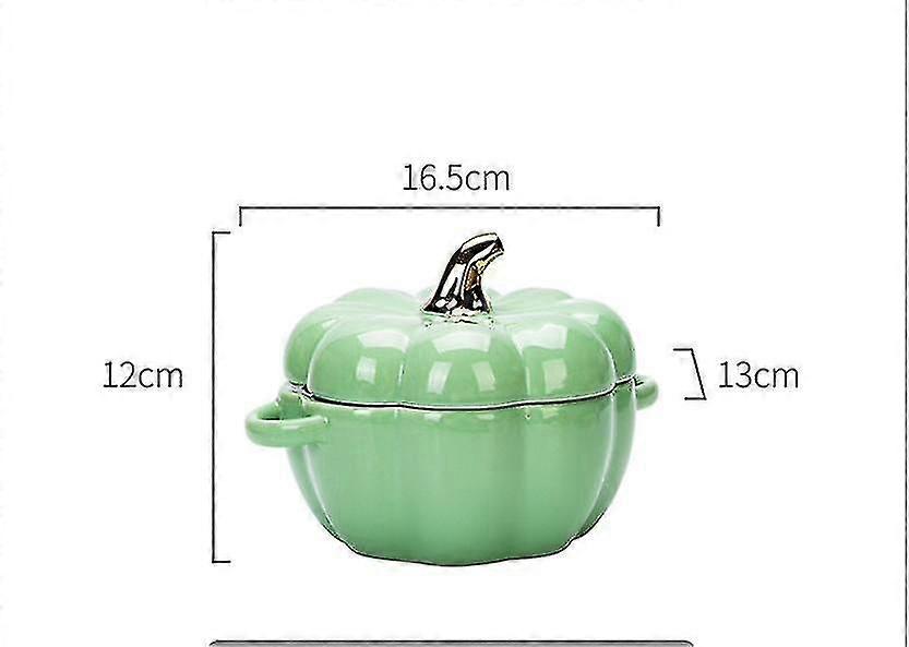 キャセロール皿カボチャ型ベーキングボウルベイクドスープサラダボウルキッチンベーキングパンオーブンラザニアパンゴールドグリーン2025