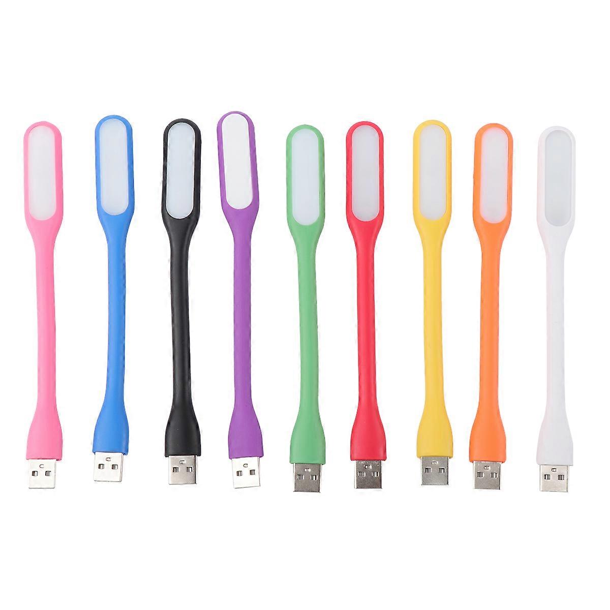 Lampe de charge USB Mini lampes de lit Lampe de table réglable Tpu Metal Conception compacte pour la lecture de livres 10Pcs