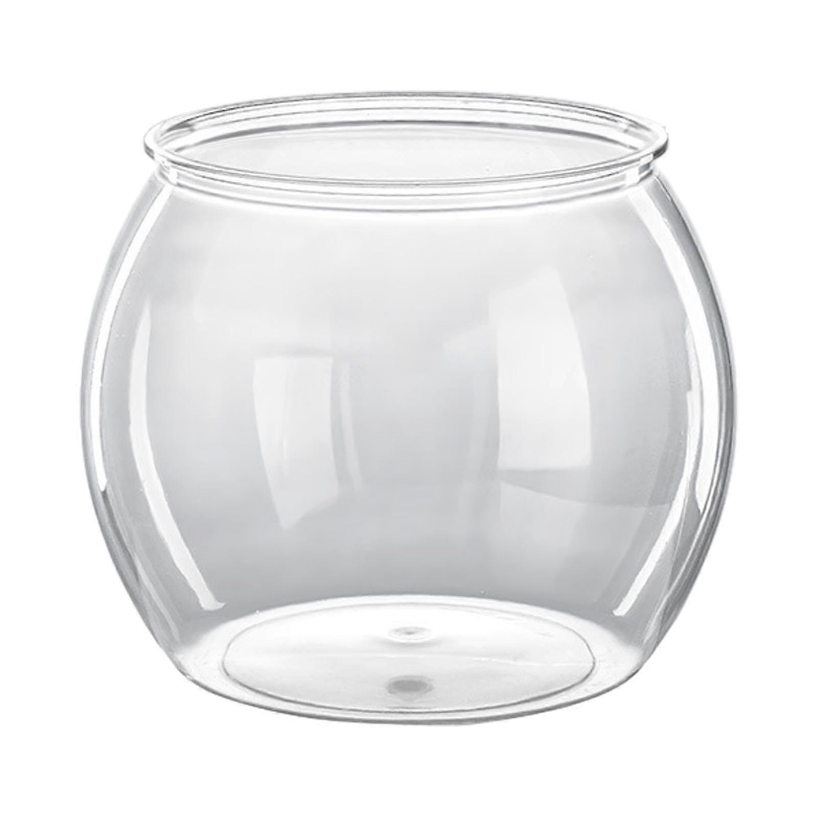 Round Bowl for Fish, Small Clear Fish Bowl for Tabletop Aquarium for Goldfish Betta
