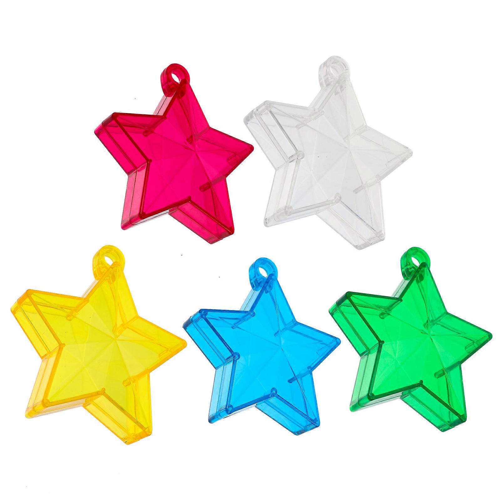Party Table Decorations Small Balloon Weights Height Star Shape Plastic 10pcs