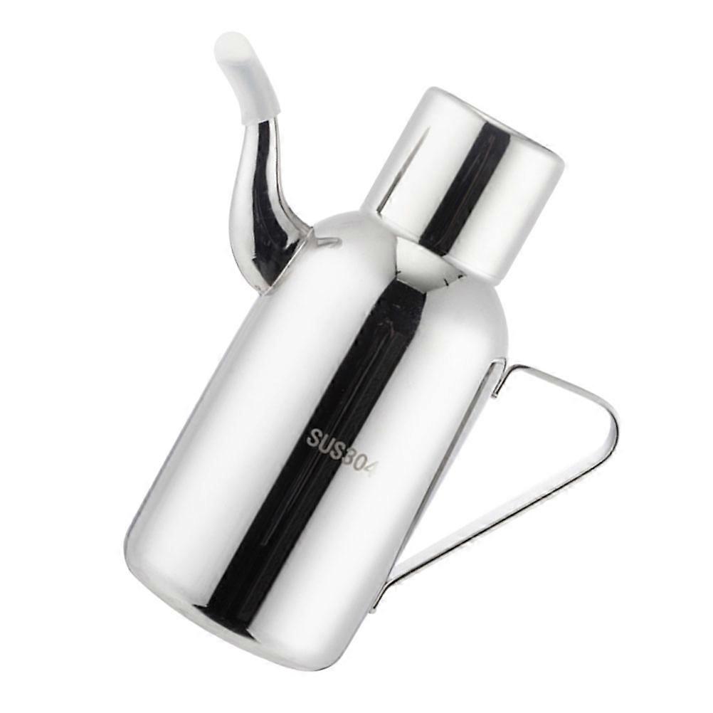 Cylindrical Oil Container Made Of Stainless Steel For Easy Cleaning And Use 1Set