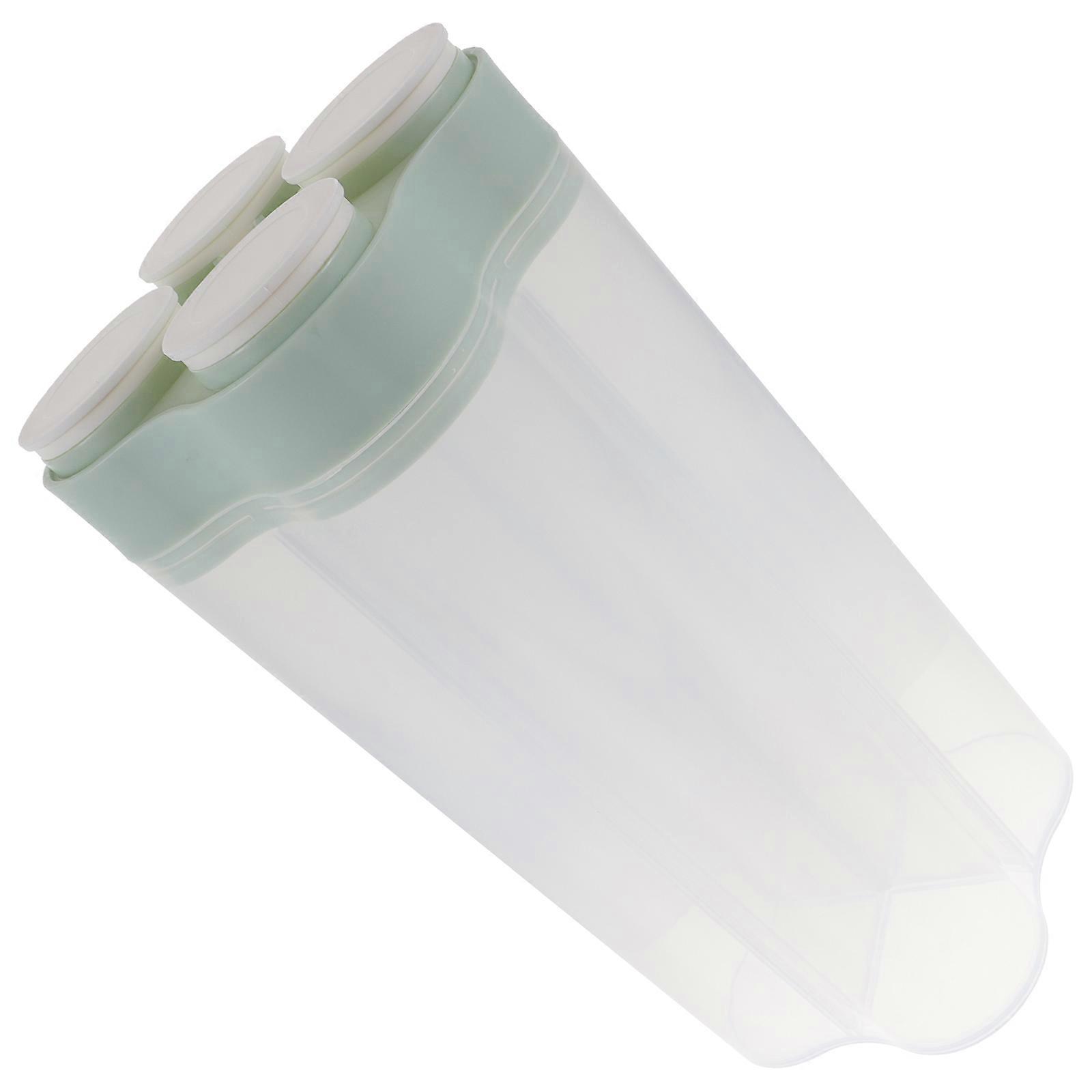 Airtight Rice Storage Container with Multigrid Design for Kitchen Pantry Use Green PP 70100 Characters