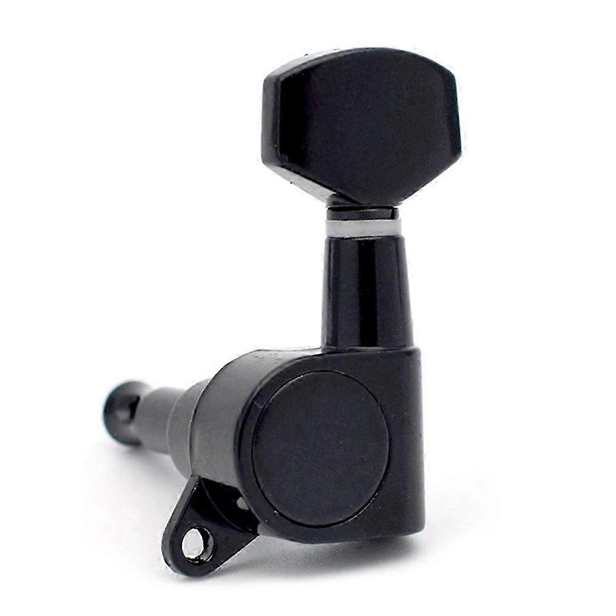 Locking Guitar Machine Heads Tuners - Black Gear Set for Enhanced Tuning Stability & Performance
