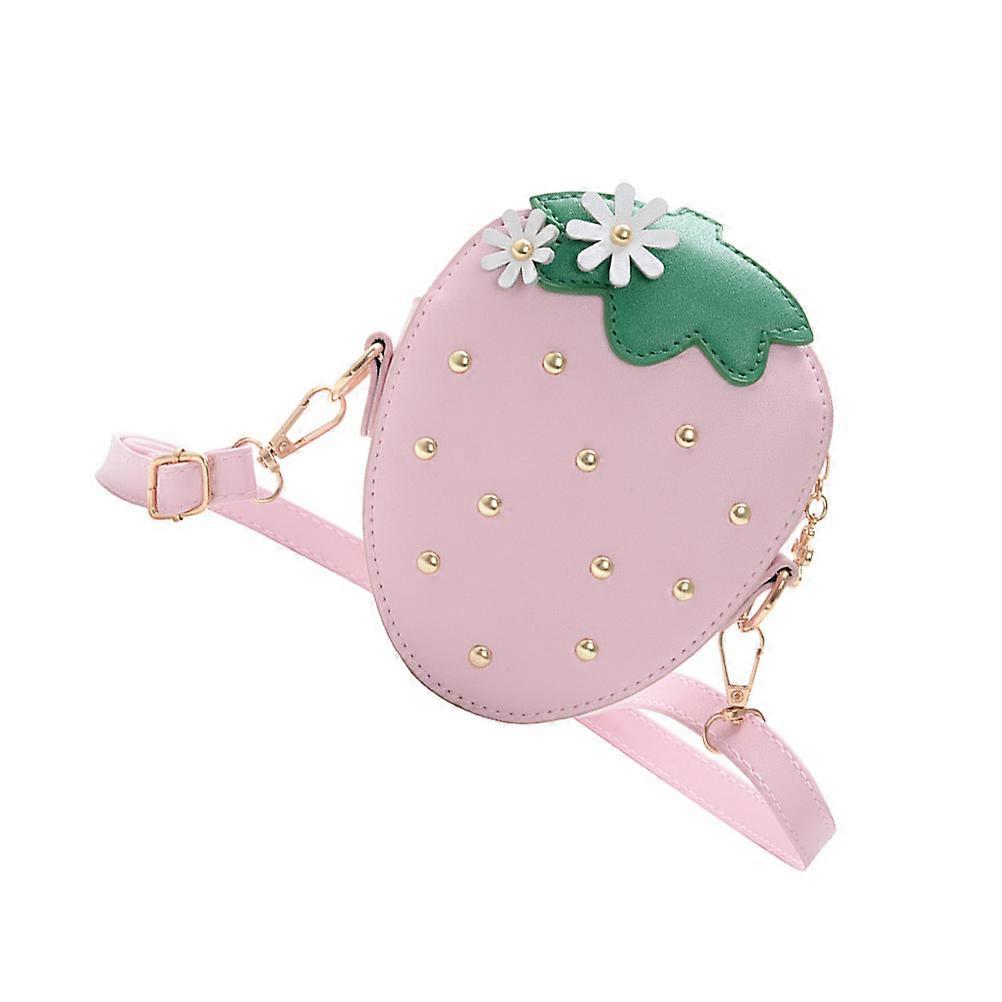 1pc Girl Crossbody Bag Simple Small Shoulder Bag in Strawberry Shaped Coin Bag Style