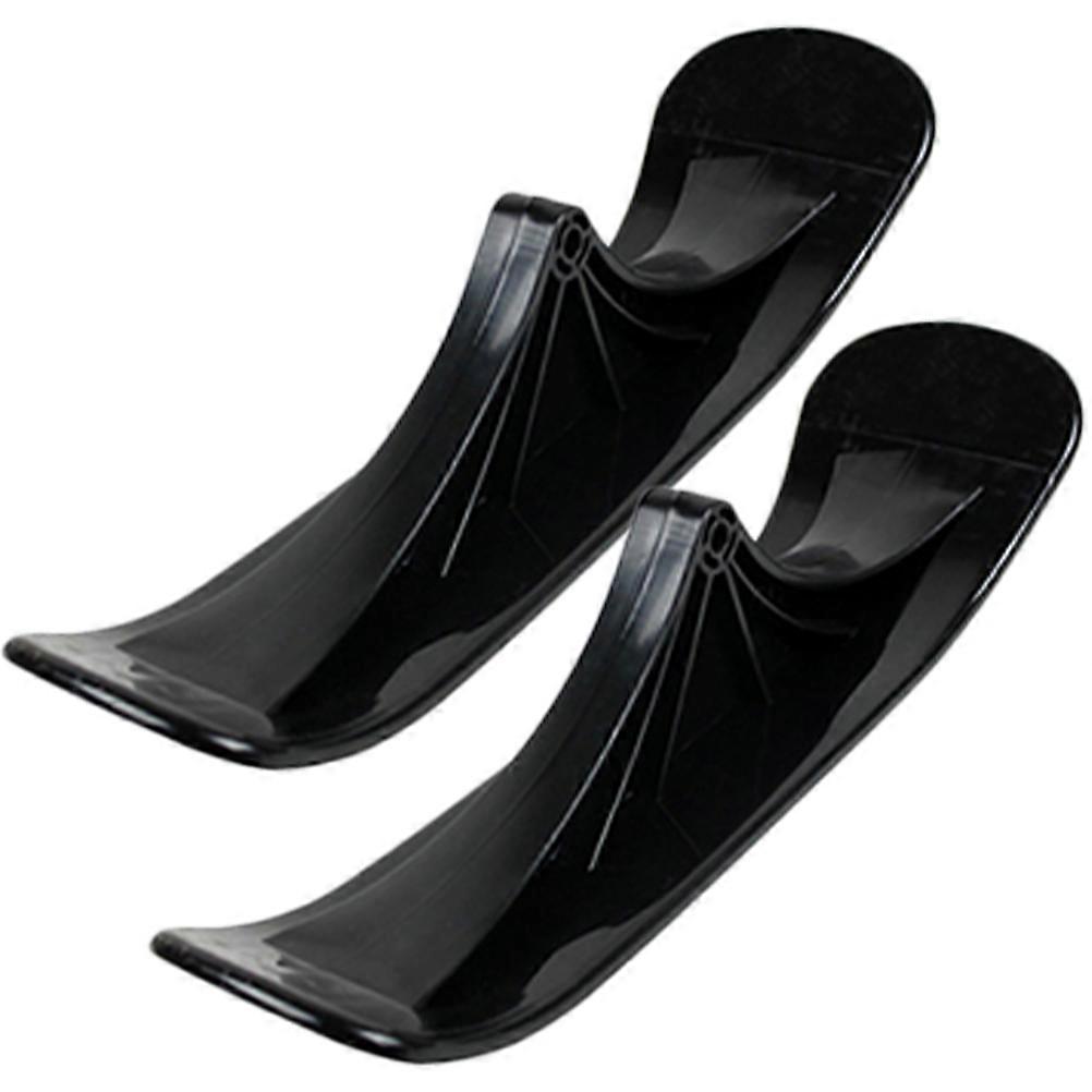 Snow Scooter Sled for Kids with Durable PE Material Black Color for Children Bikes 1 Pair