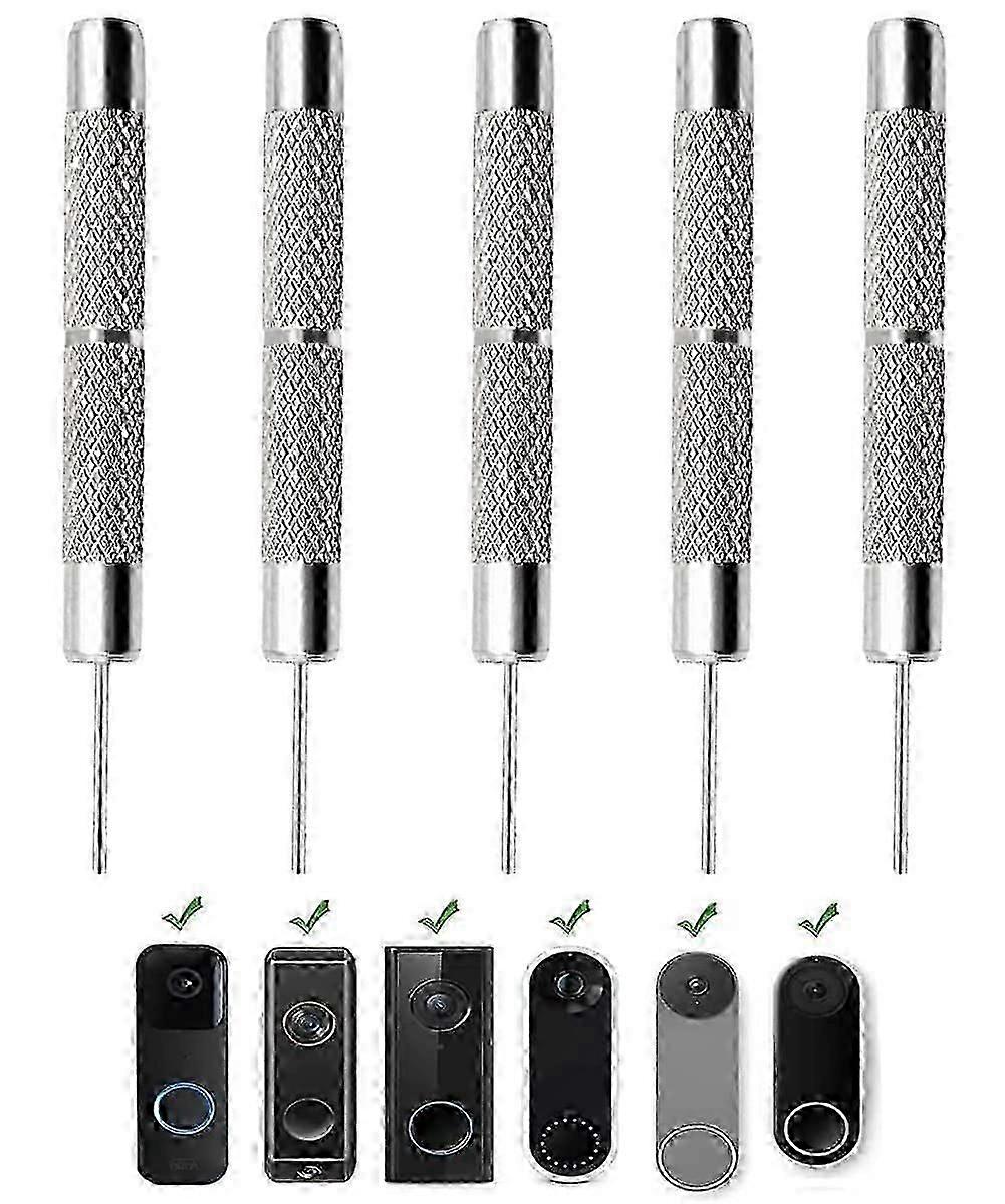 5 Pack Doorbell Removal Pin, Release Key Security Removal Tool Replacement, Remove Video Doorbell from Mount