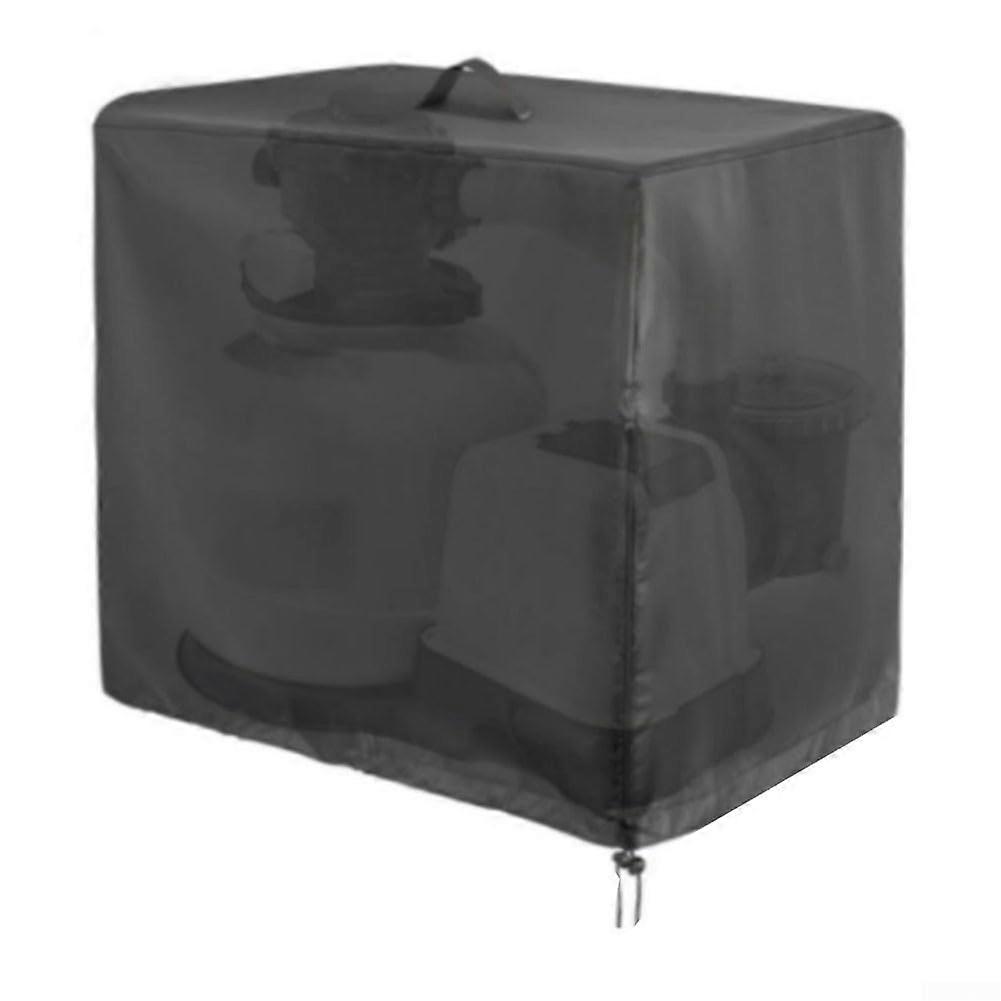 Pool pump cover, 420D waterproof cover for Intex sand filter pump, UV and dust resistant (51 x 44 x 52 cm) 51*44*52cm