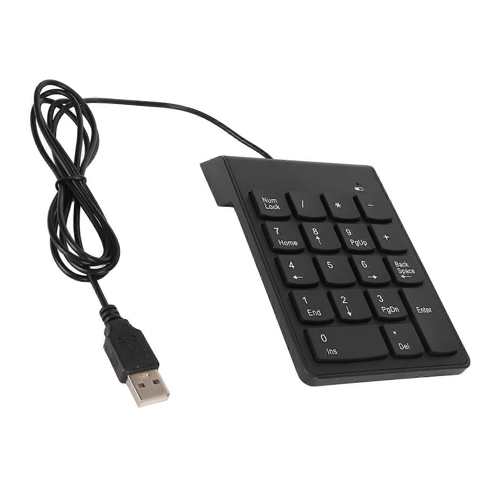 Wired Number Keypad, 18 Keys, USB Numeric Keypad for Laptop, PC