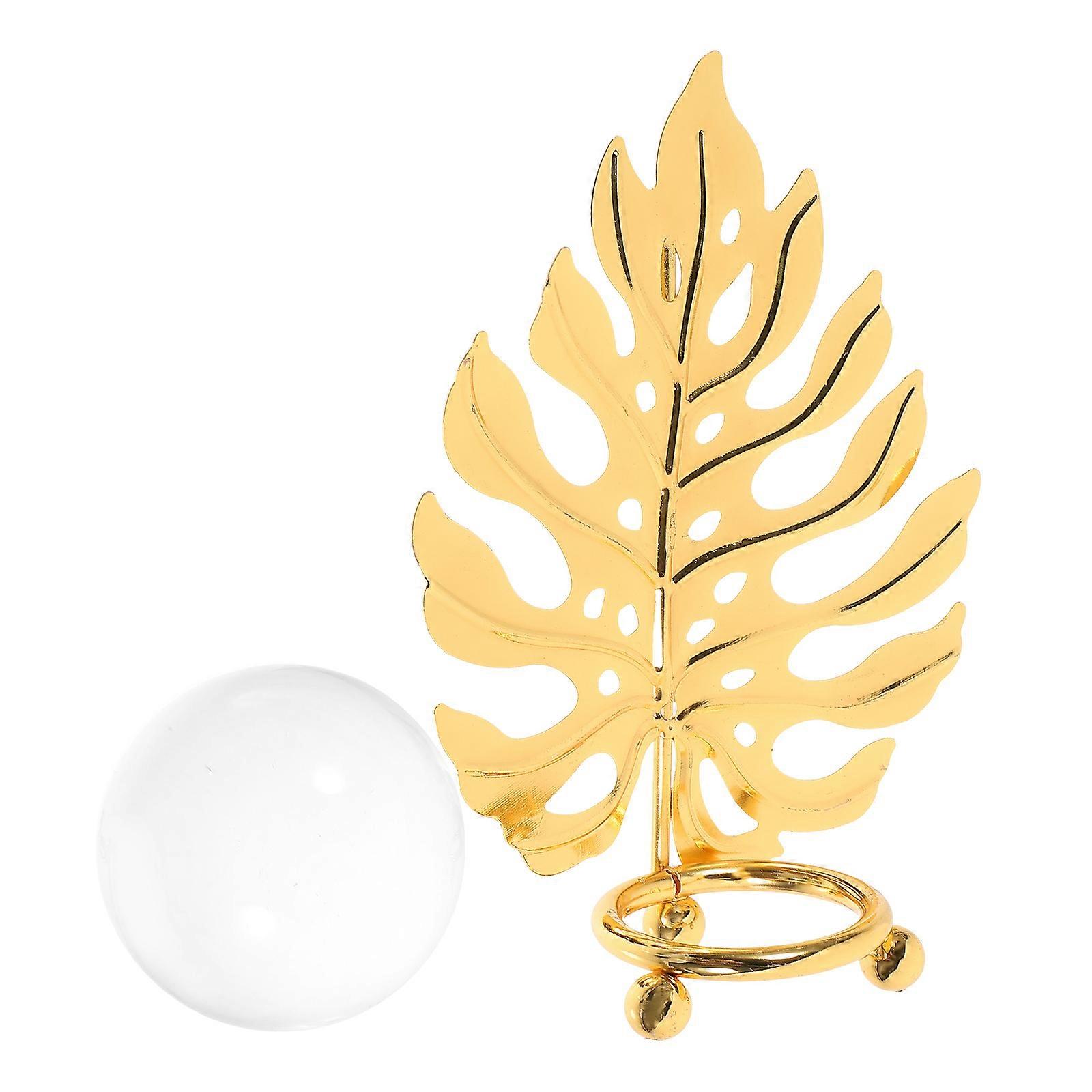 1 Set Crystal Ball Adornment Household Entry Desktop Ornament Table Crystal Ball Stand