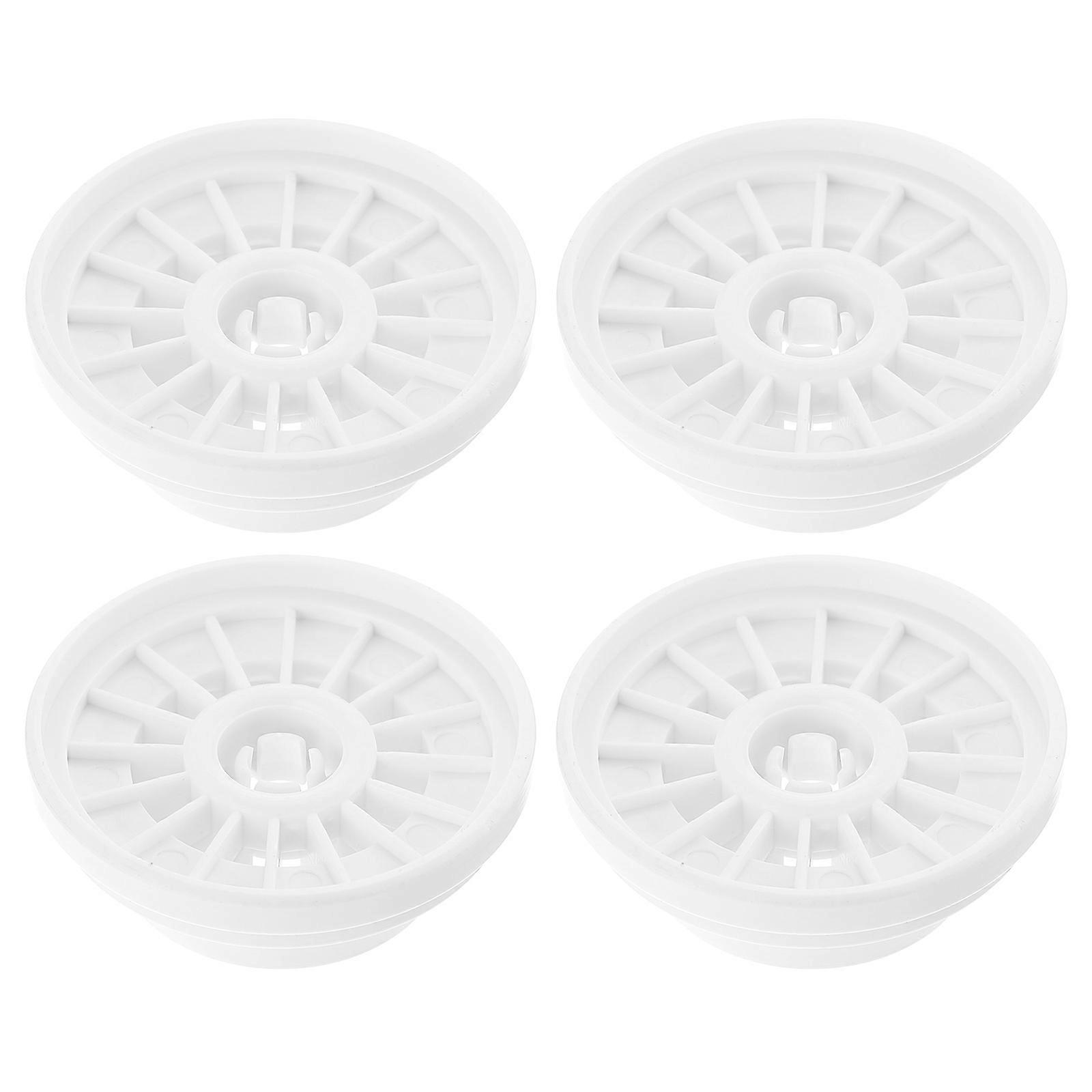 Sturdy Sewing Machine Bobbin Caps Ideal for Home Use Crafted from White Plastic Designed for Thread Management 4Pcs
