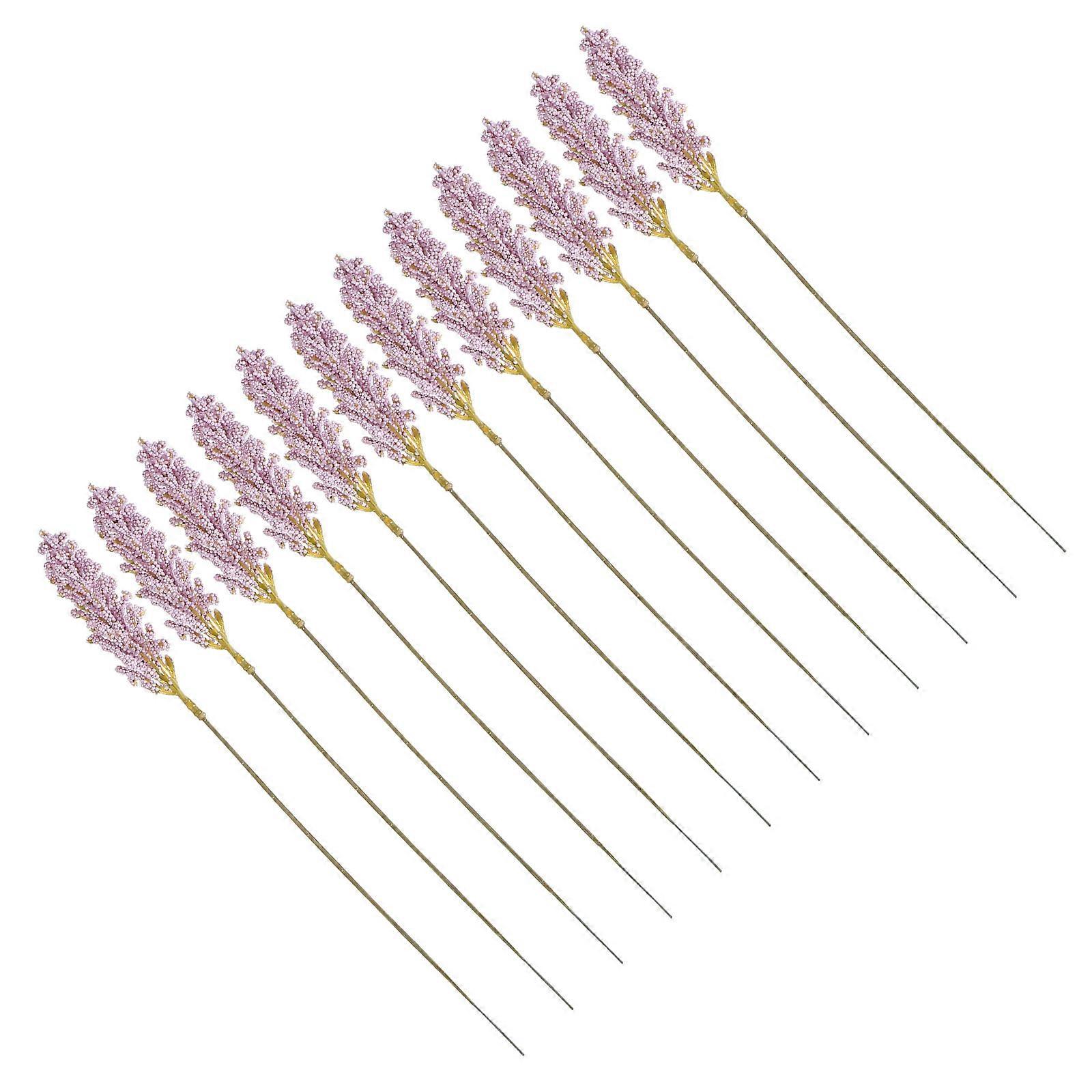 Artificial Mini Flower Bouquet Simulation Wheat Ears Decor For Floral Display Festival Occasions 12Pcs