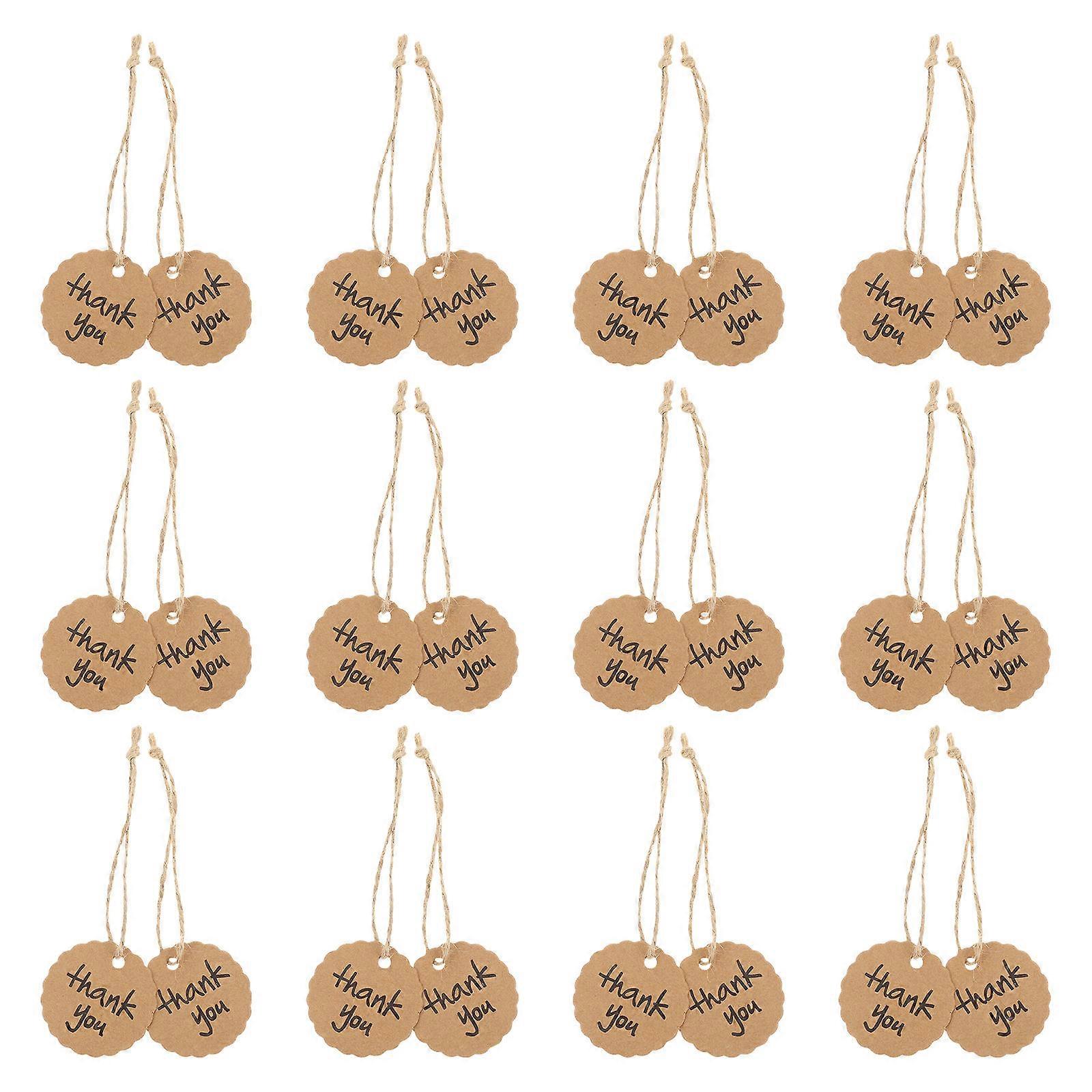 Kraft Handmade Tags Scene Decor Diy Projects Writable Tags 4.1X4.1cm Light Brown 200 Sets