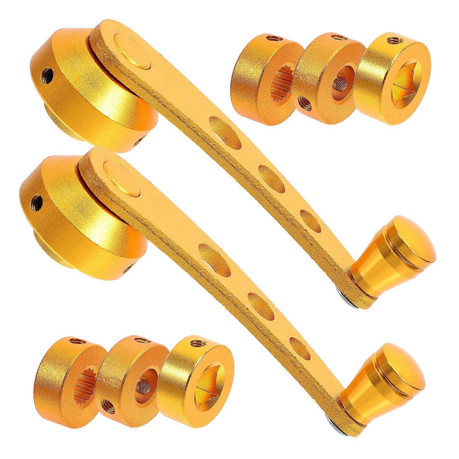 Aluminum Alloy Golden Car Window Crank Handle for Home Use Lightweight and Durable 1 Set