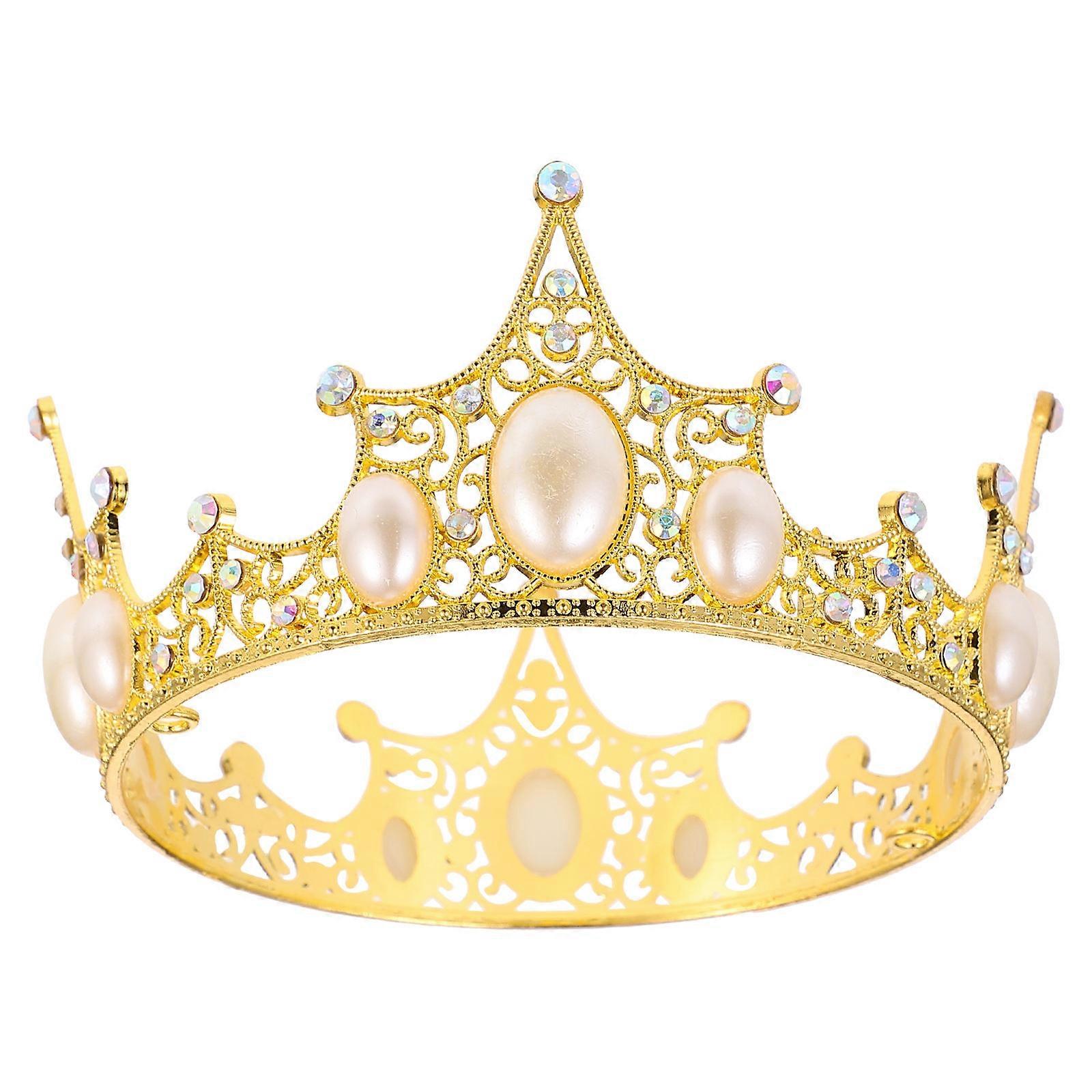 Golden Crown Cake Topper for Birthday Party Decoration Alloy Unique Elegant Design