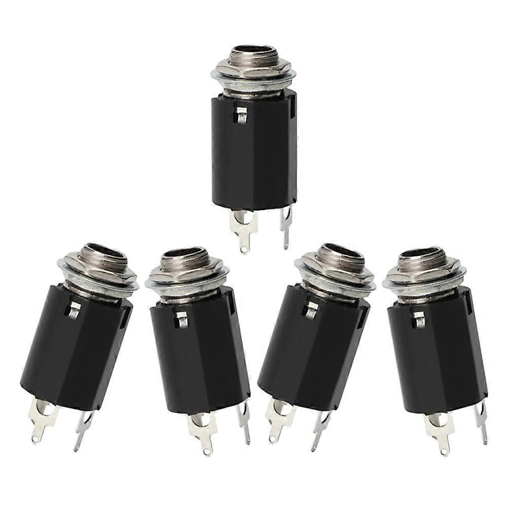 Electric Guitar Jack Socket with Durable Plastic and Metal Material for Long Term Use 6 35mm Black