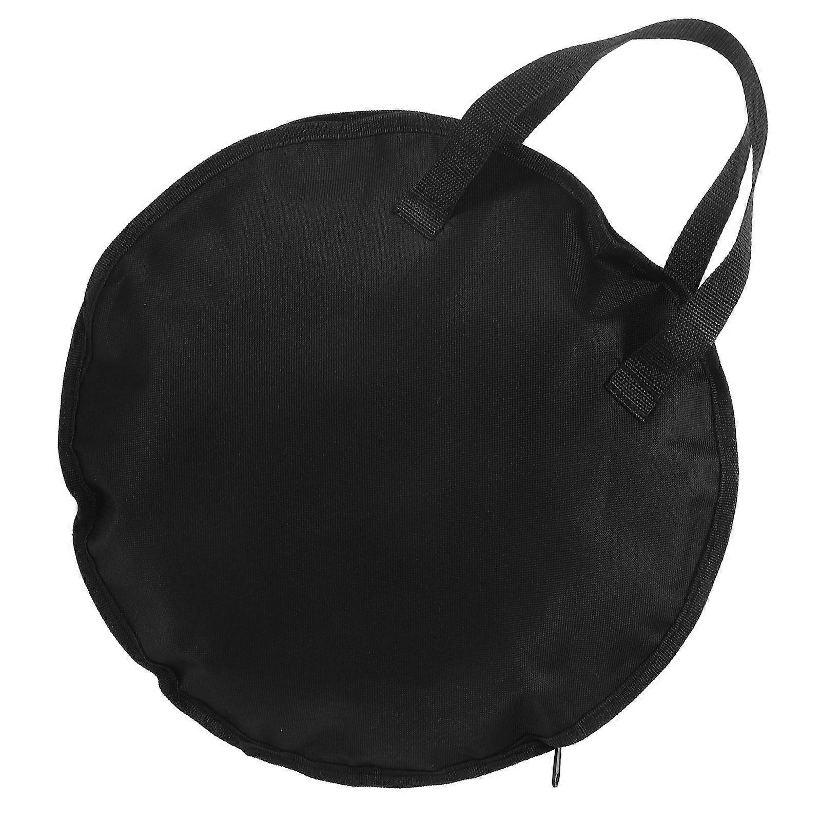 حامل حقيبة أسطوانة من قماش أكسفورد أسود لآلات الإيقاع - حقيبة تخزين محمولة للأسطوانة الغبية وإكسسوارات الموسيقى للسفر والتخييم